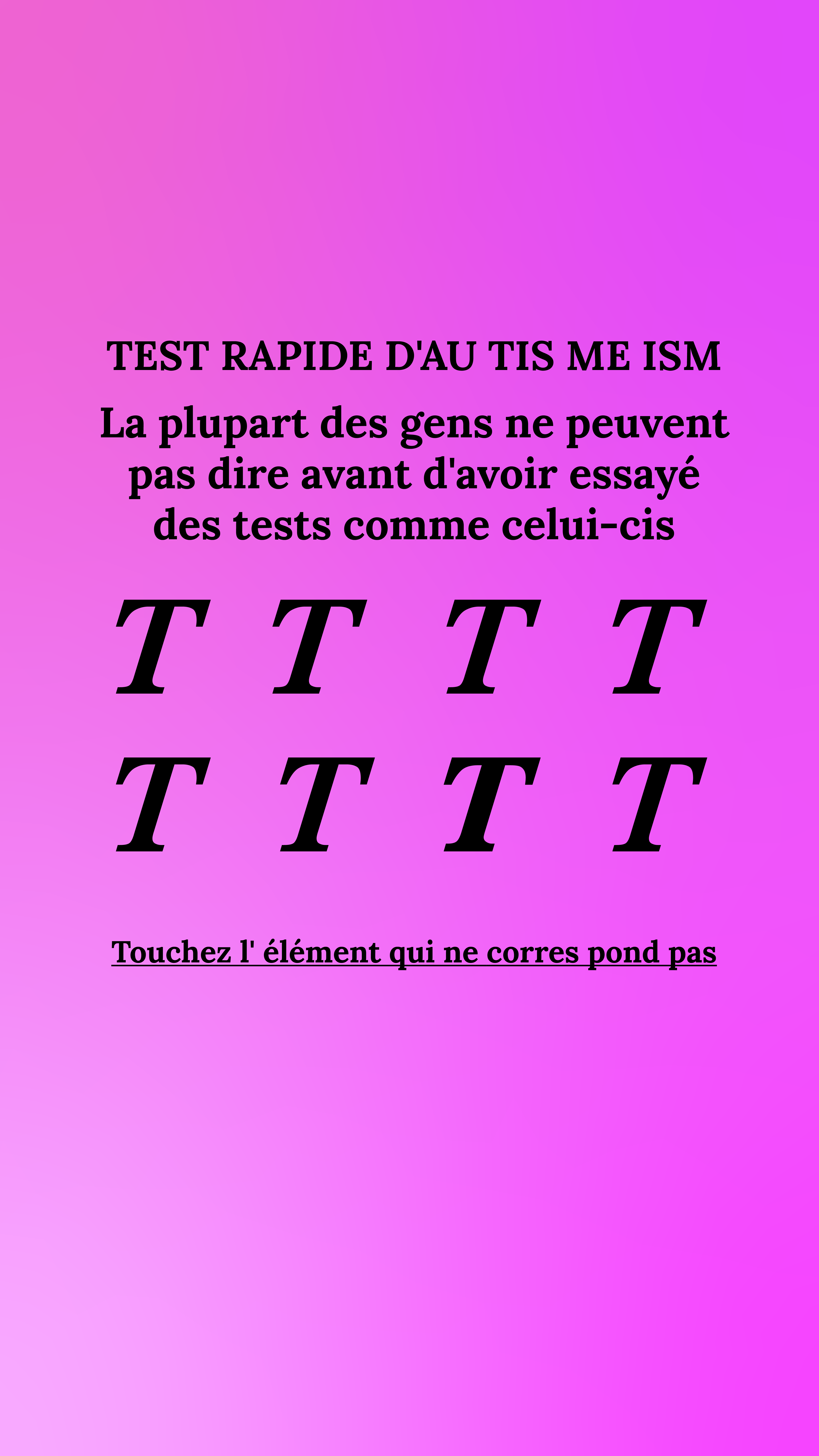 International IQ test Facebook ad