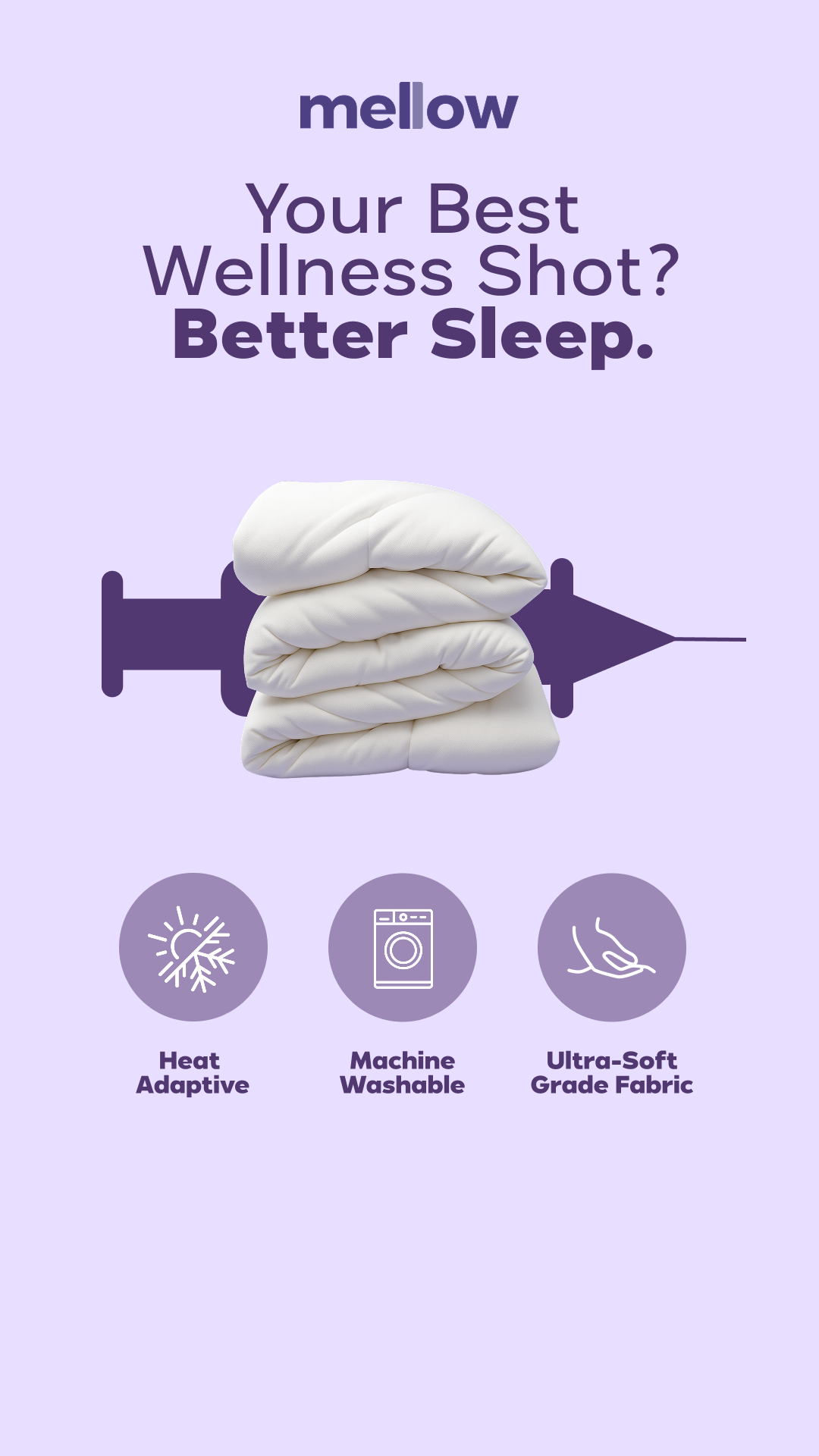 Mellow Bedding Collection Facebook ad from Feb 17, 2026