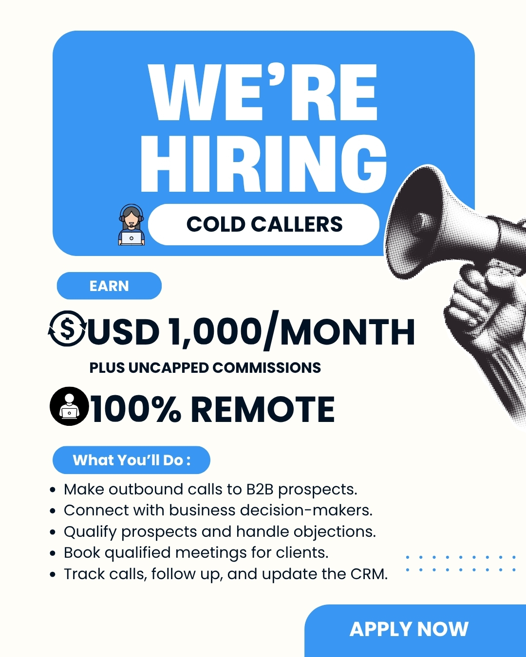StoryGen Facebook ad: Tired of cold calling jobs with low pay and no real growth?