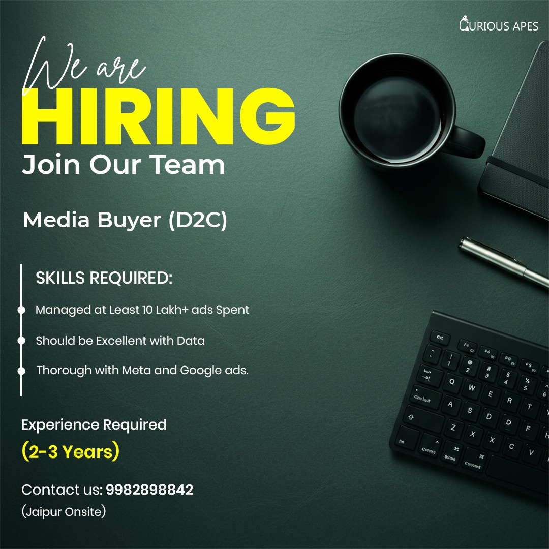 Curious Apes Facebook ad: Hiring Alert!