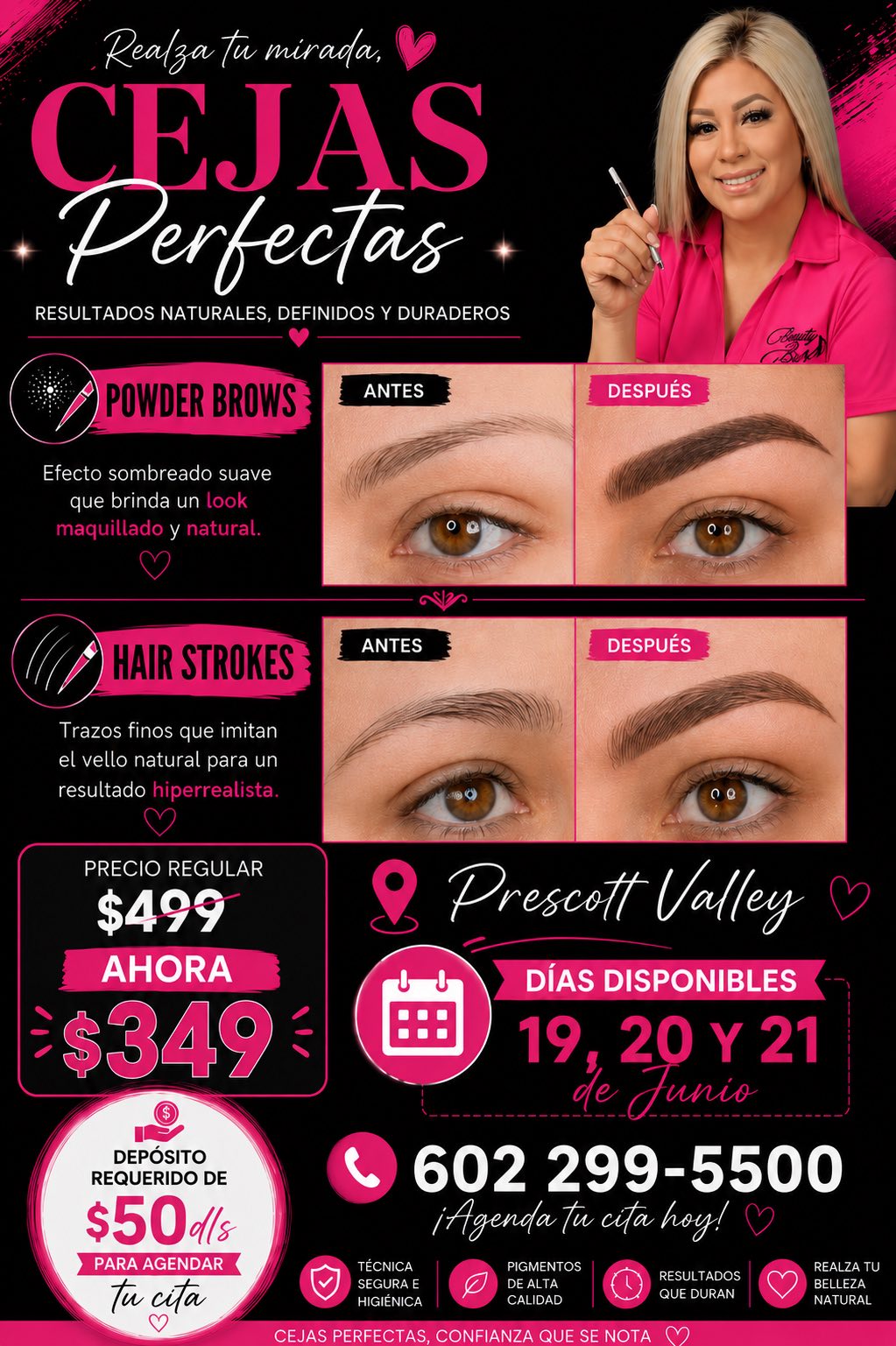 Beauty By Bibi Facebook ad: ¡REALZA TU BELLEZA Y LUCE HERMOSA 24/7!