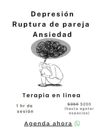 Centro de Atención Psicológica Bienestar Facebook ad: ¿Tienes ansiedad? ¿Terminaste tu relación?