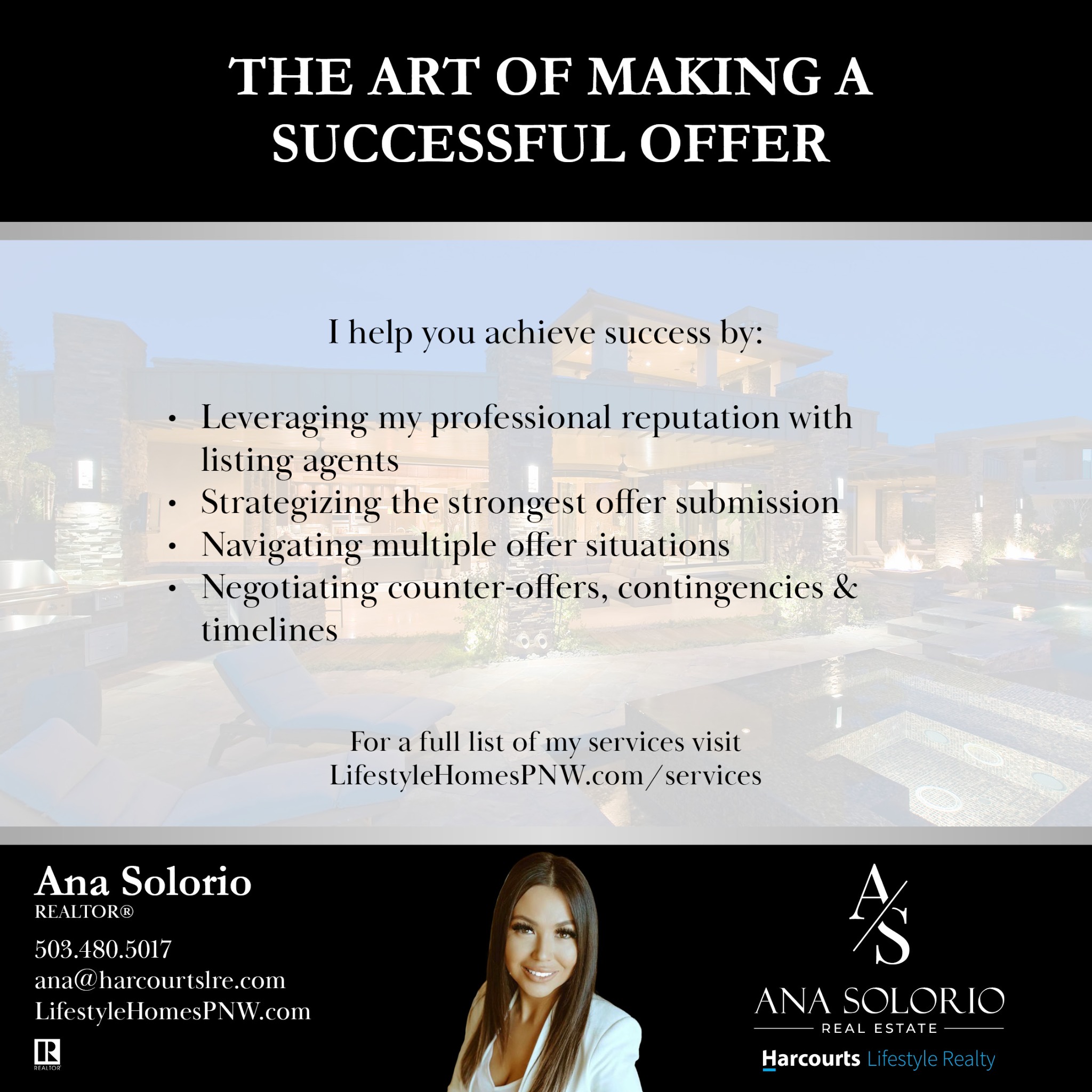 Ana Solorio Oregon & Washington Real Estate Broker Facebook ad: Message or Call (503) 480-5017
