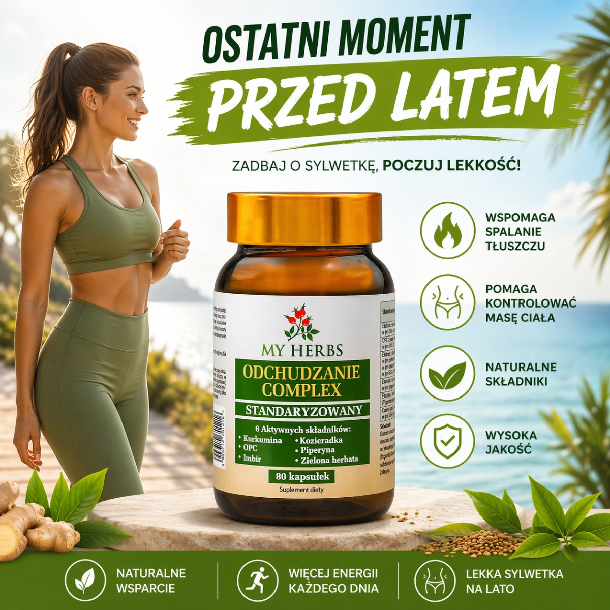 BioHerbs Facebook ad: Naturalne wsparcie energii i koncentracji