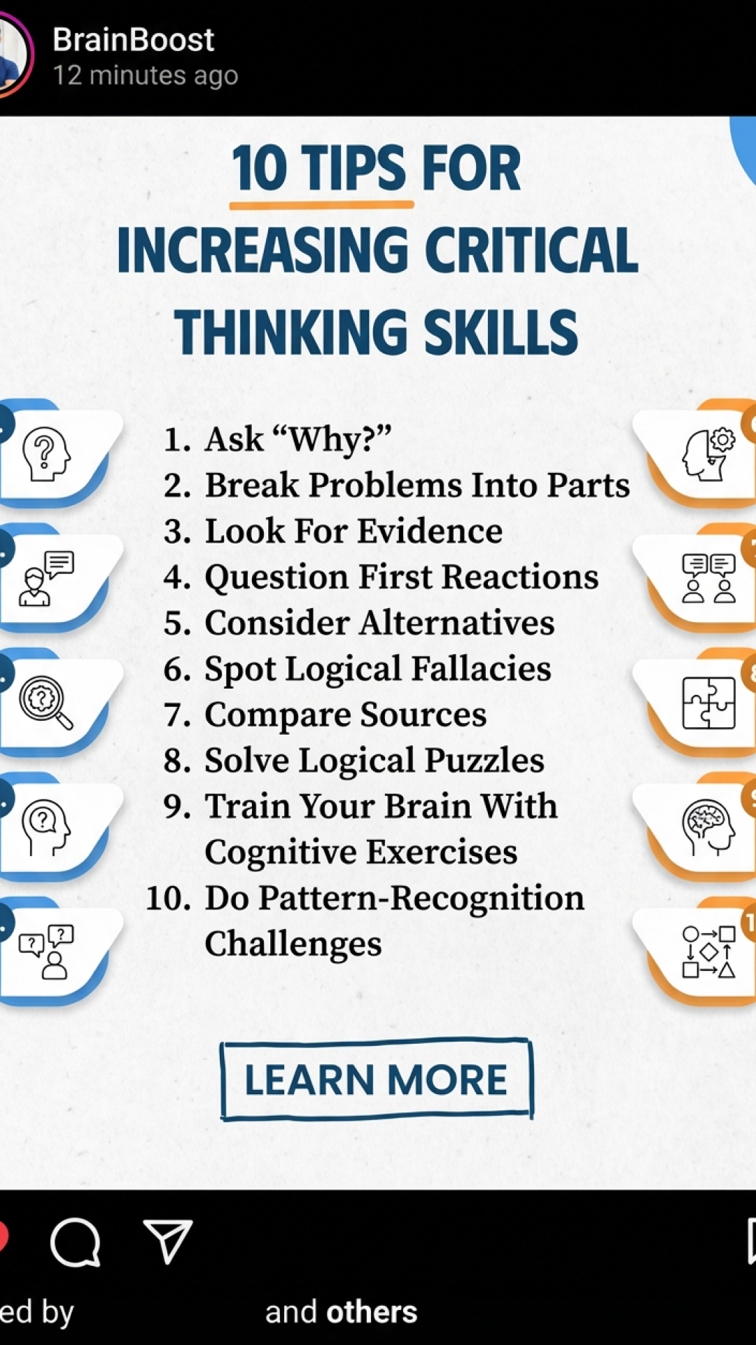 Sharpen Your Critical Thinking Facebook ad: Keep your brain sharp, develop your critical thinking