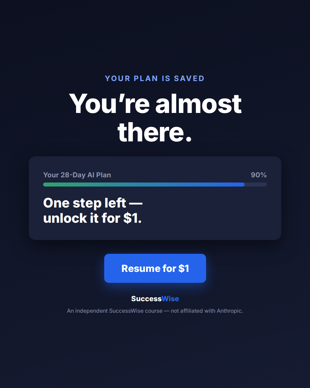 SuccessWise Facebook ad