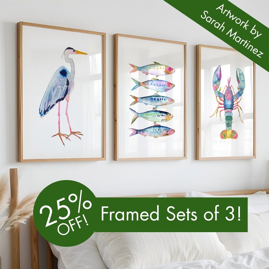 Sarah Martinez Art Facebook ad: Sarah's Lovely Watercolor Coastal Set