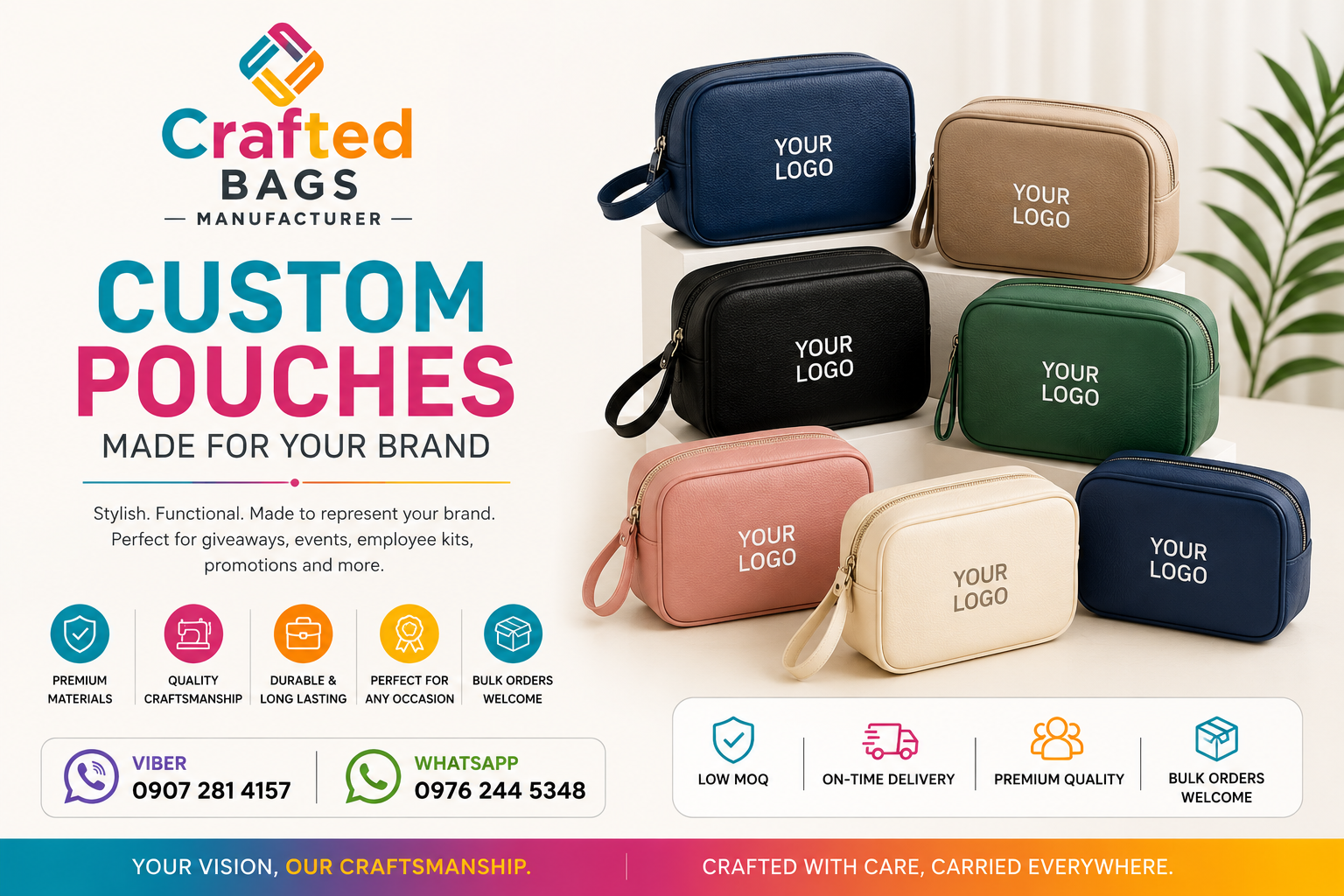 Crafted Bags Manufacturer PH Facebook ad: Chat in Messenger