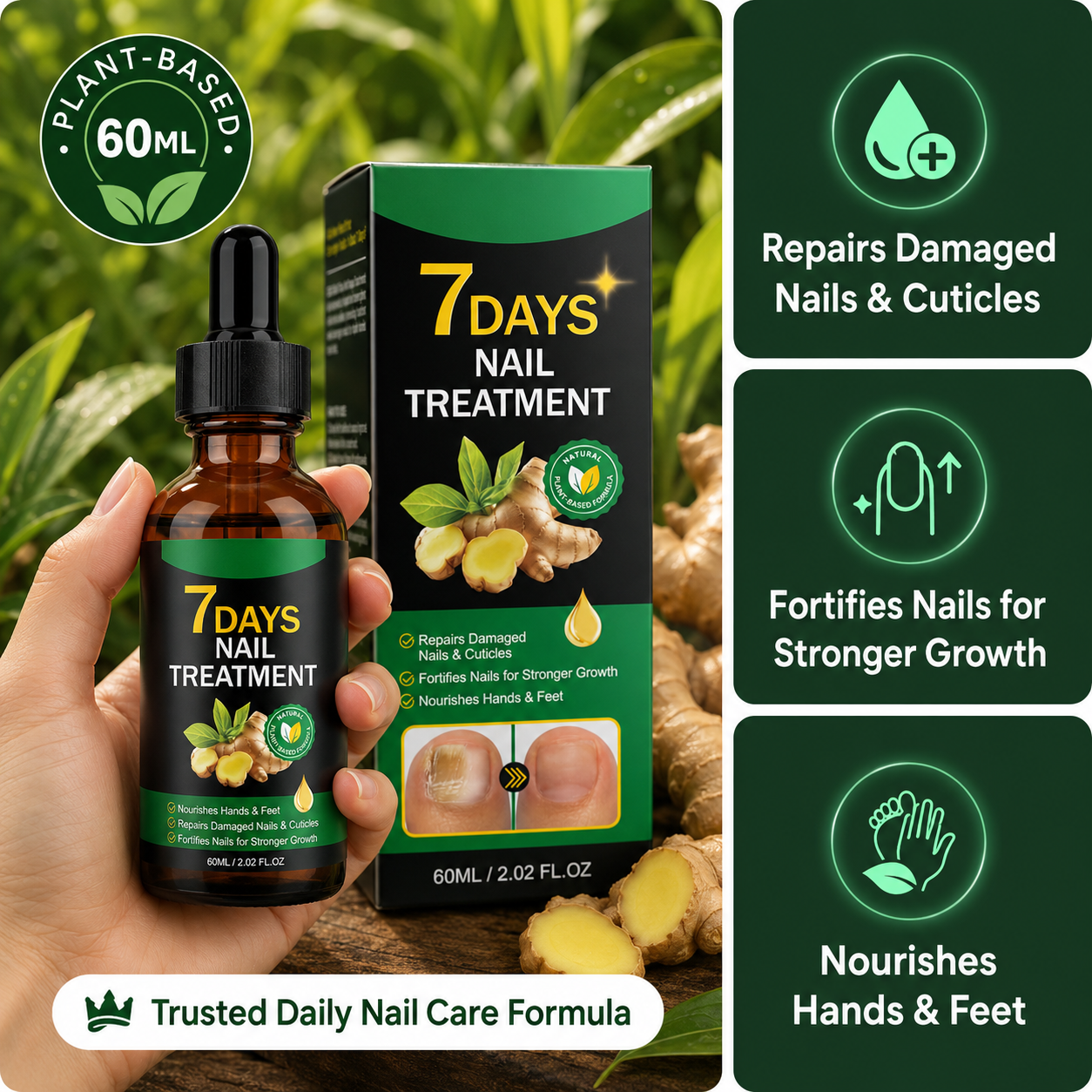 Beauty Anah Facebook ad: Restore Clear, Healthy-Looking Nails