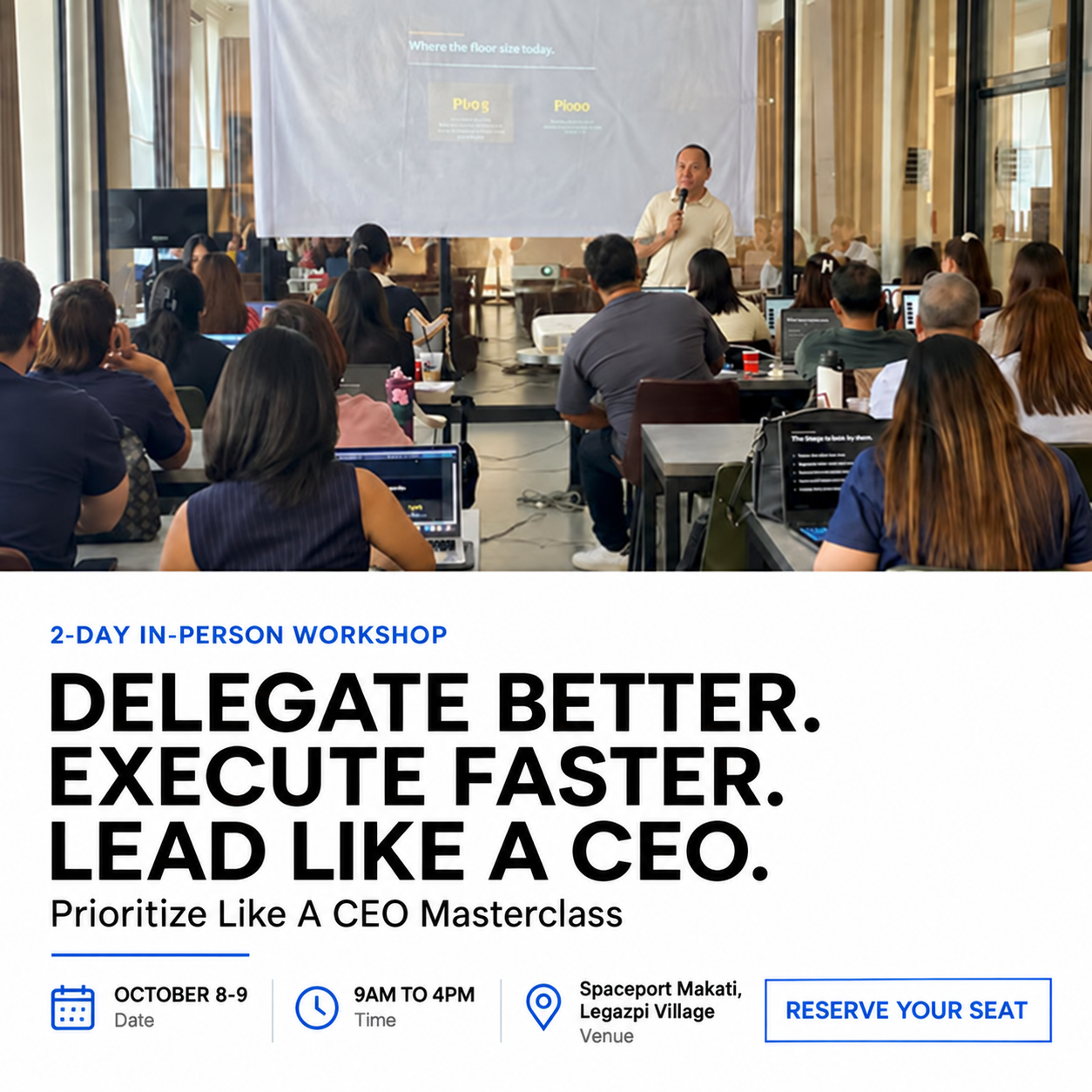 Dennis M. Hilario Facebook ad: Prioritize Like A CEO Masterclass