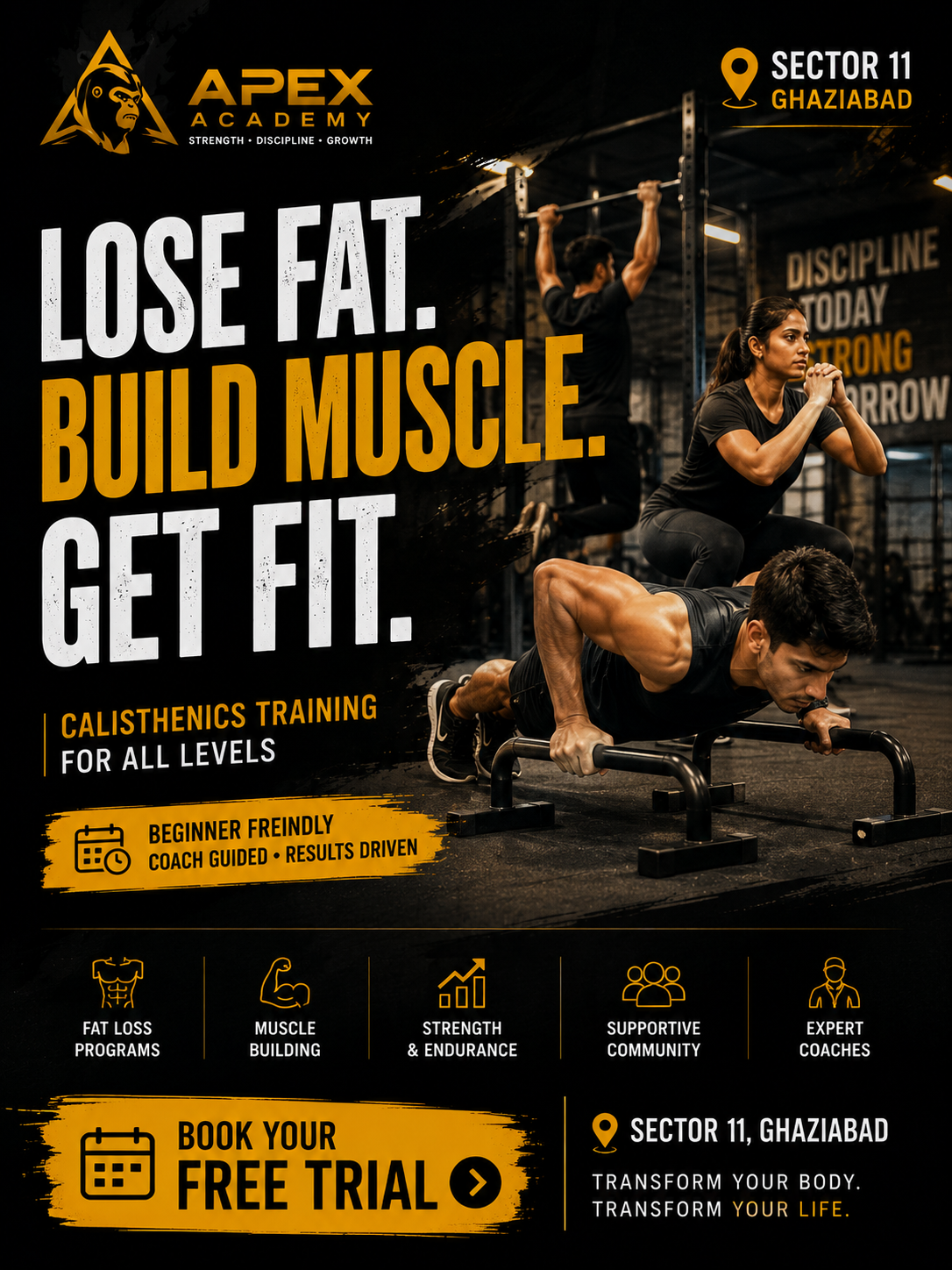 Apex Academy Facebook ad: Start with a FREE Trial at Apex Academy…