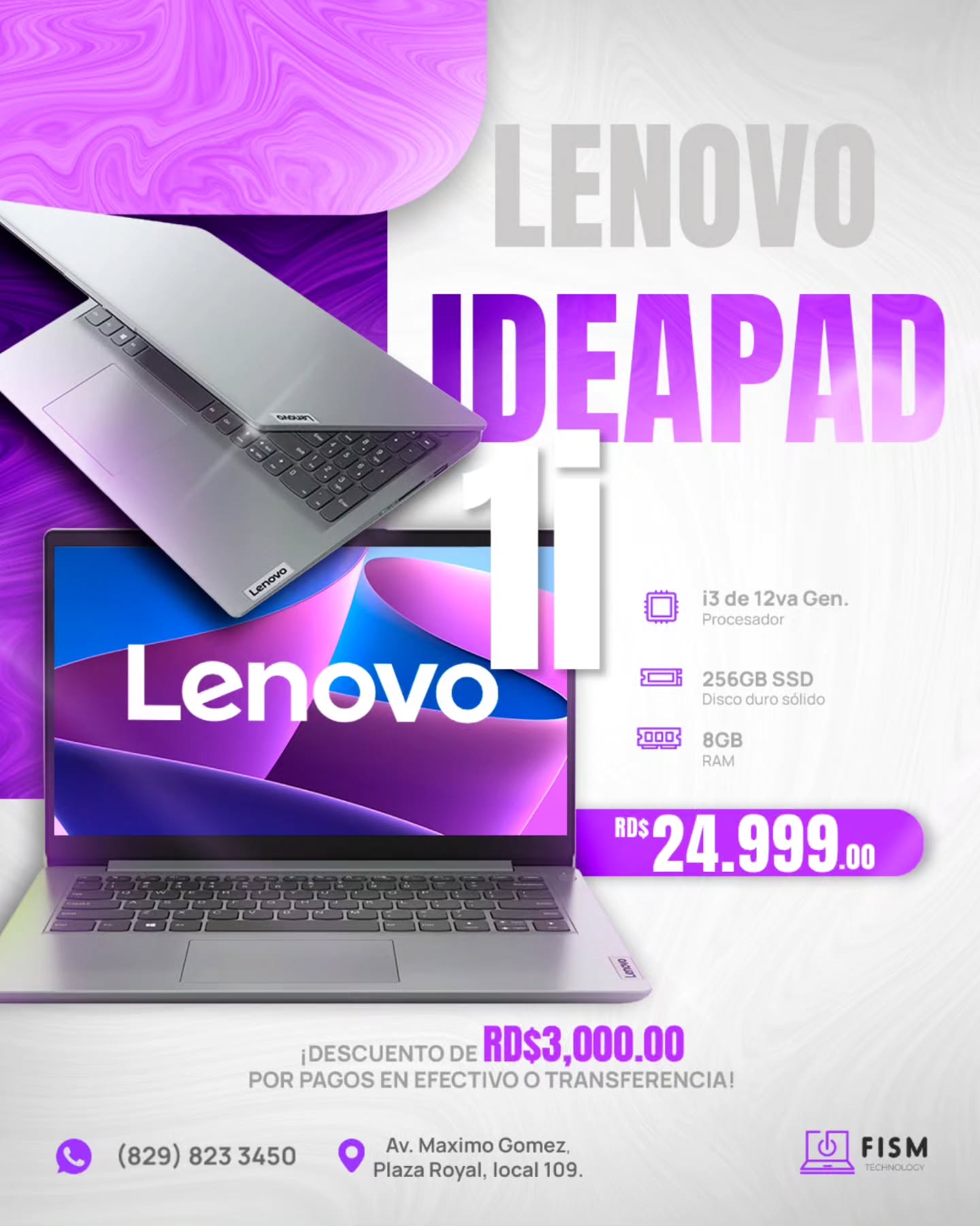 FISM Technology SRL Facebook ad: LENOVO IDEAPAD 1i