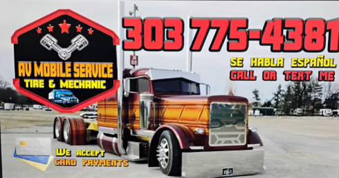 AV mobile services Facebook ad: Tire & mechanic mobile service