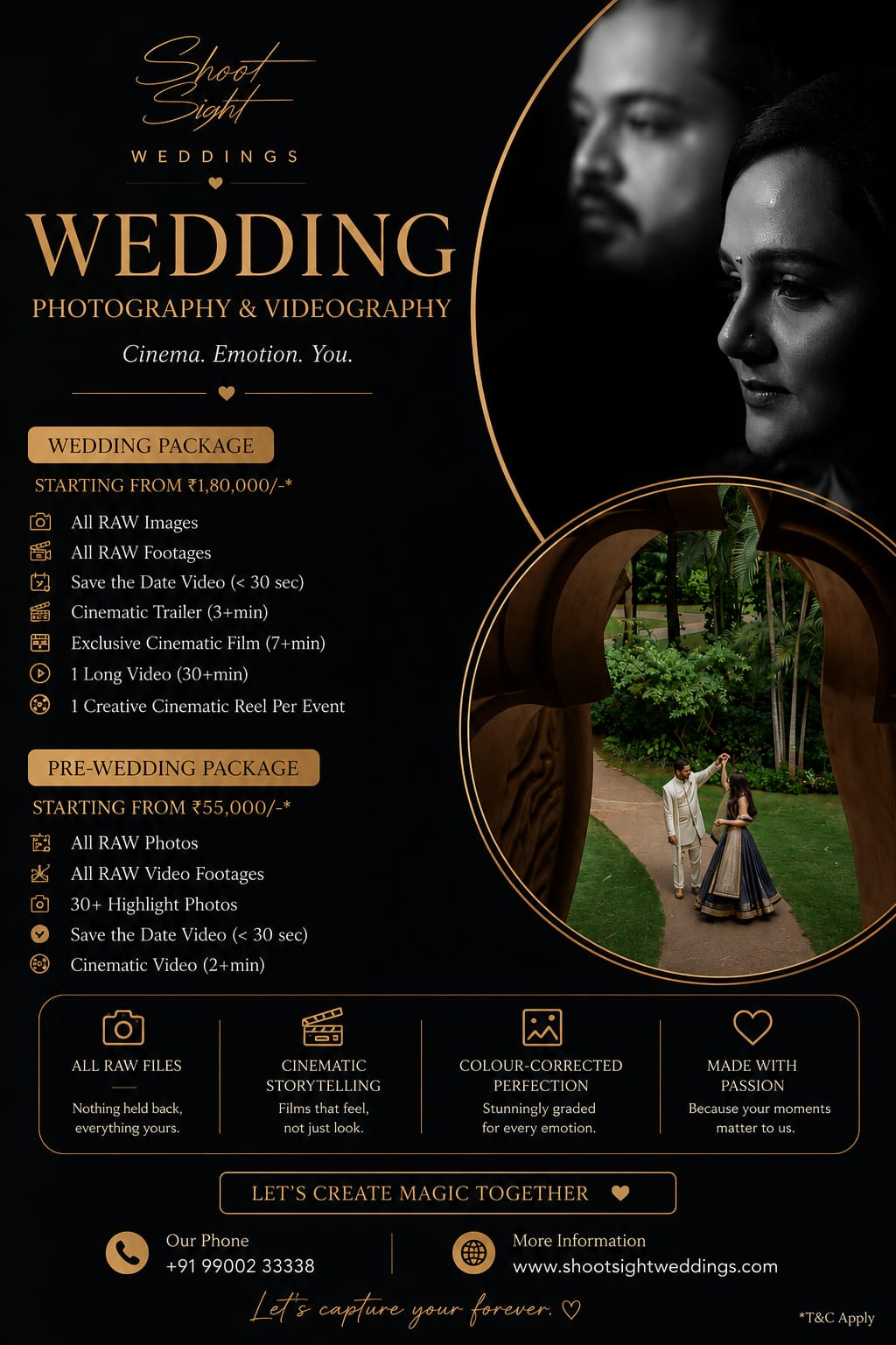 Shoot At Sight Weddings Facebook ad: Luxury Wedding Photography & Films