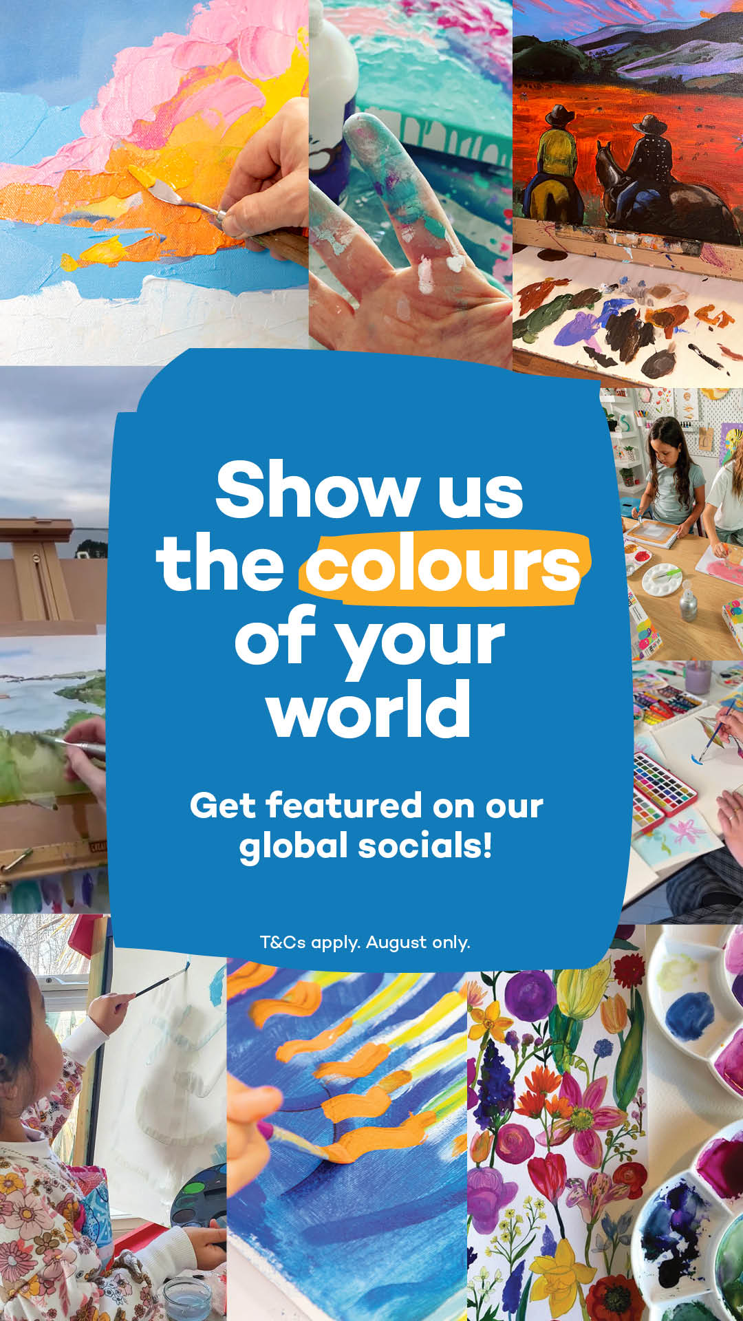 Mont Marte Facebook ad: Get featured on our socials!
