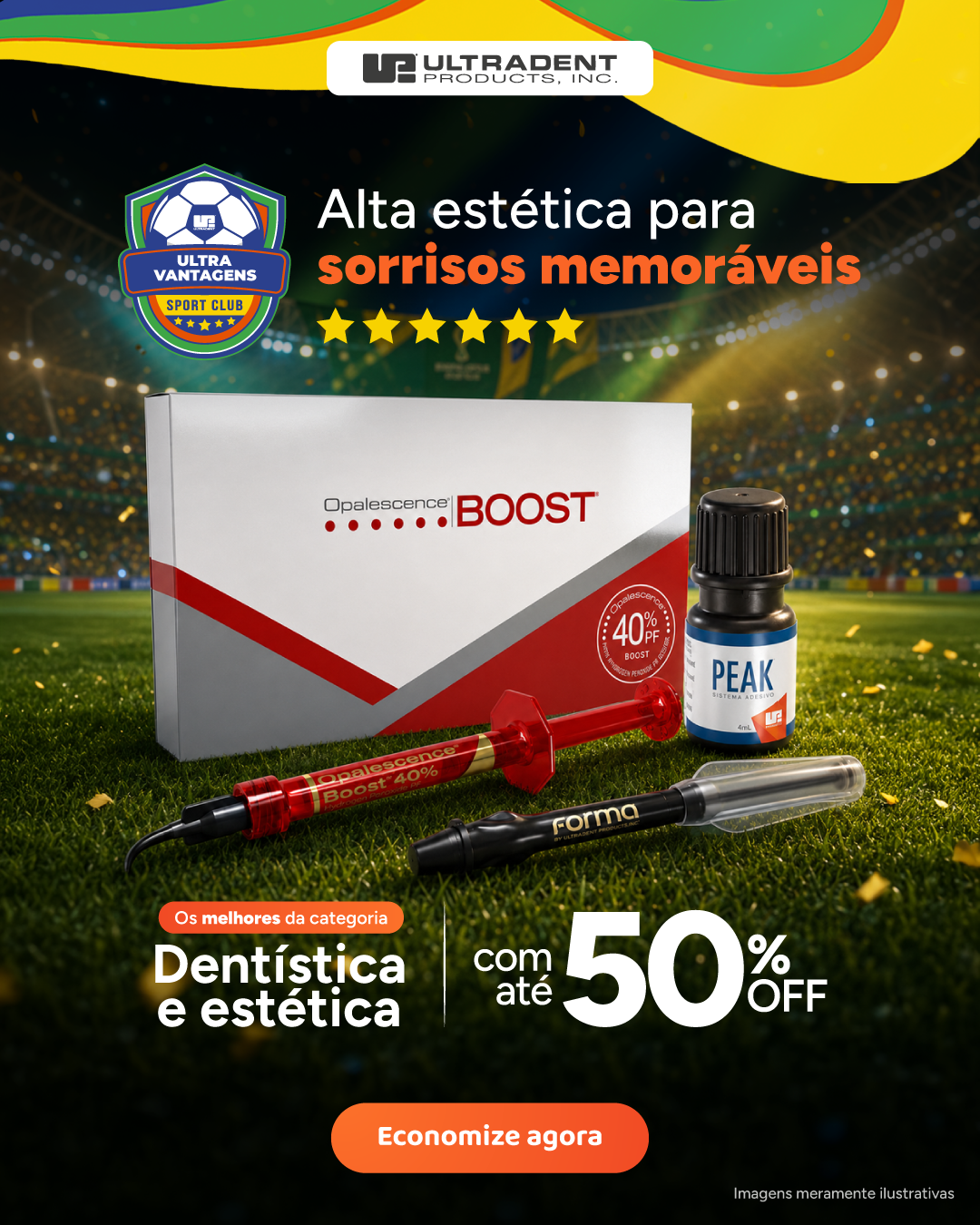 Formo Dent Facebook ad: A hora de abastecer seu estoque é agora.