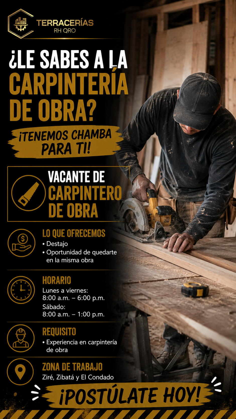 Empleos Terracería RH QRO Facebook ad: ¿BUSCAS UNA OPORTUNIDAD EN OBRA? ¡POSTÚLATE!