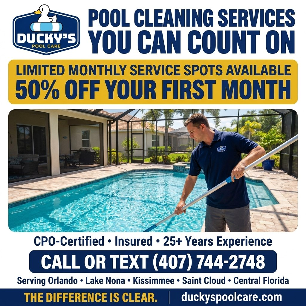 Ducky's Pool Care Facebook ad