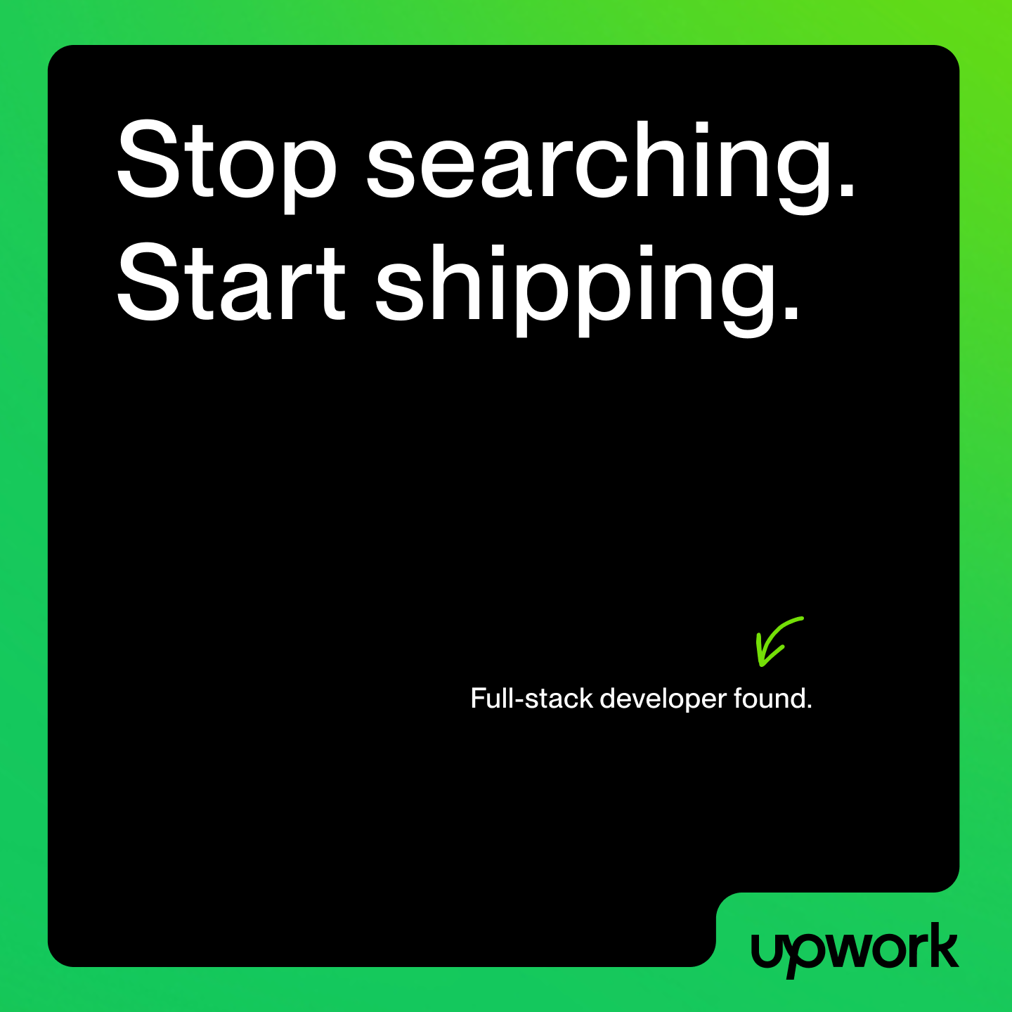 Upwork Facebook ad: Find the right dev talent on Upwork