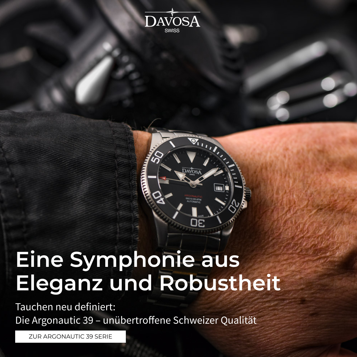 DAVOSA Watches Facebook ad: Deine Schweizer Automatikuhr für jeden Tag