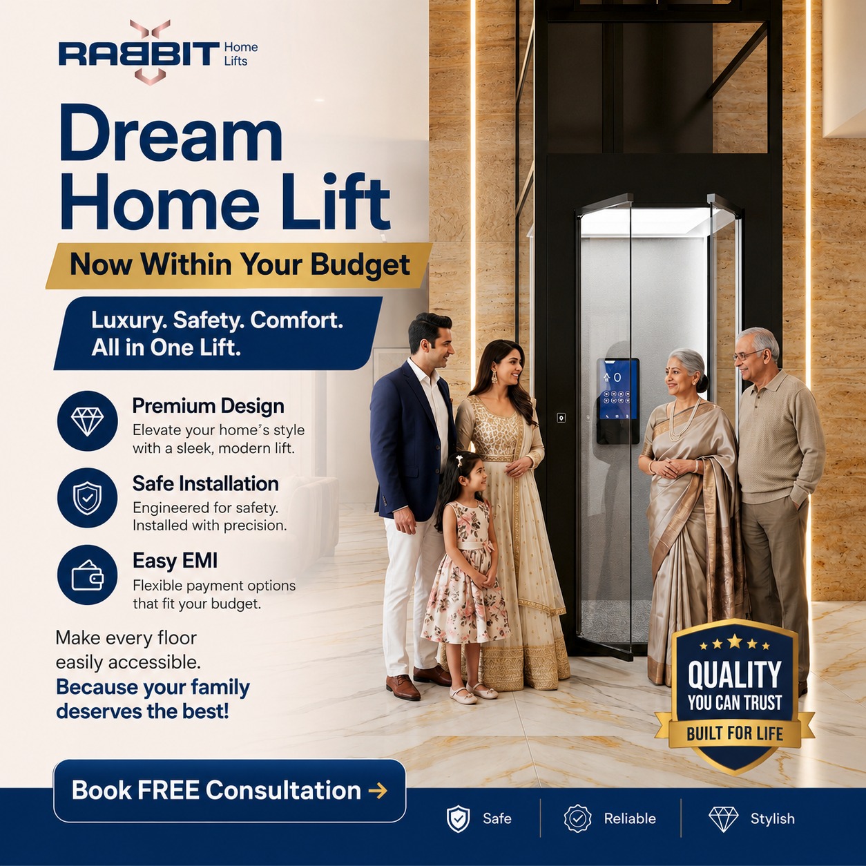 Rabbit HOME LIFTS Facebook ad
