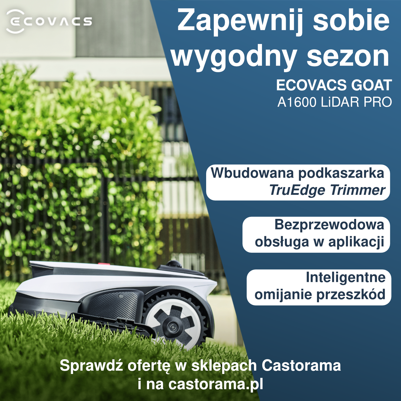 ECOVACS ROBOTICS Facebook ad: ECOVACS GOAT A1600 LiDAR PRO