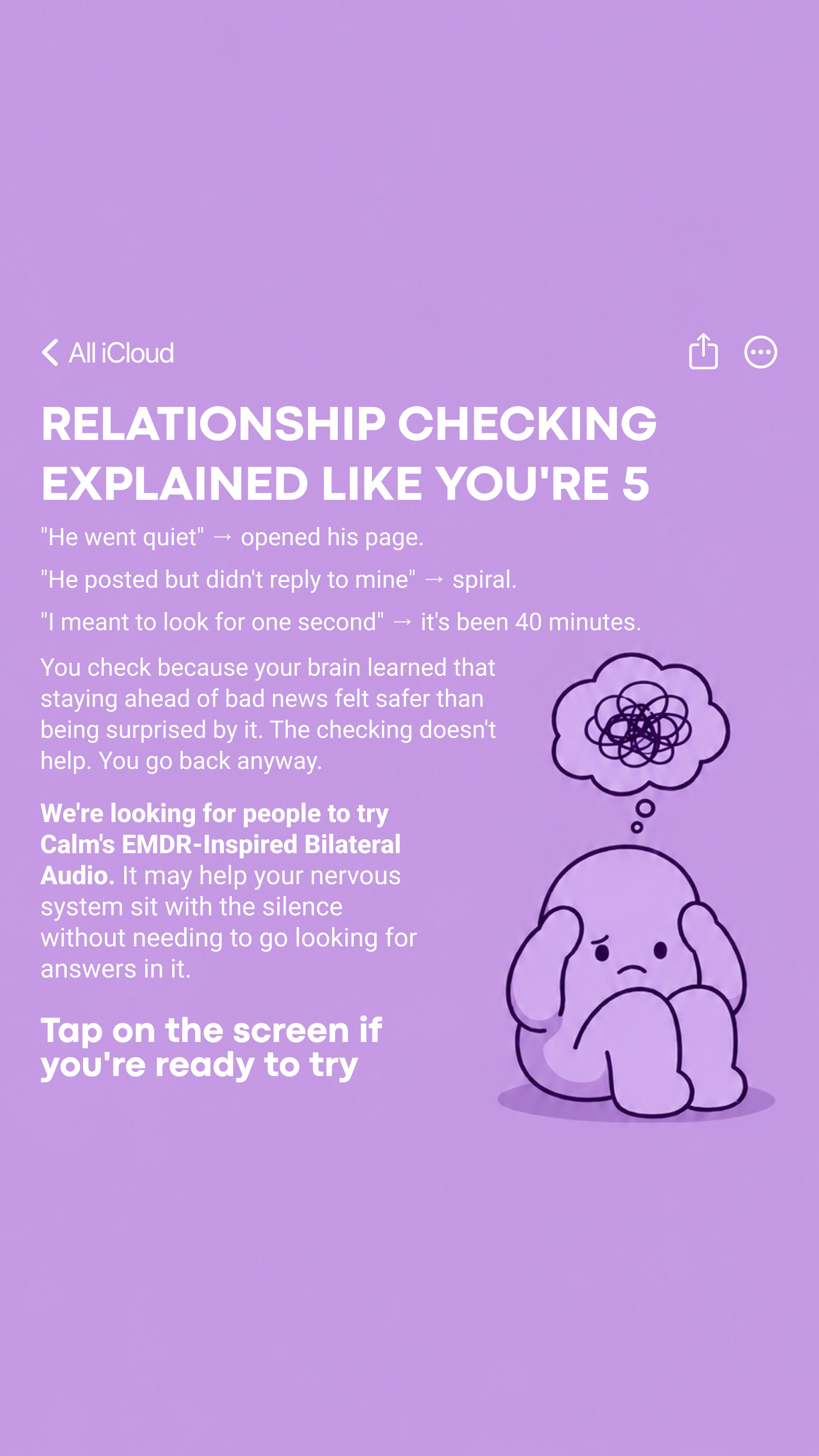 Calm Facebook ad