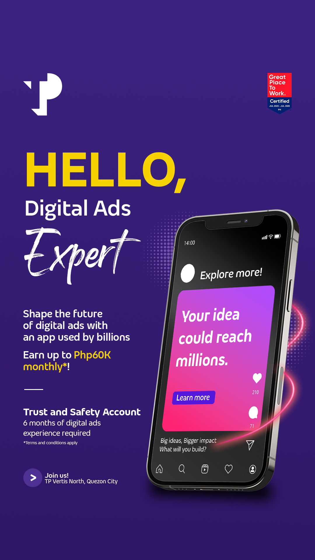 Teleperformance Philippines Facebook ad