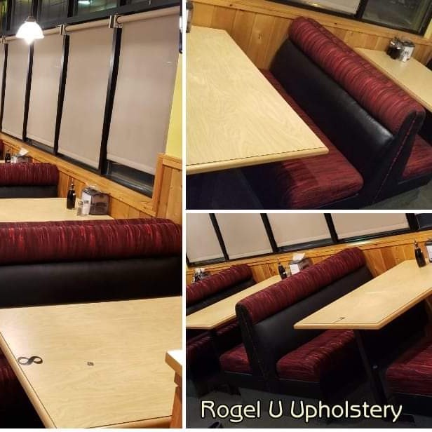 Rogel U Upholstery Facebook ad: We are a home-based upholstery service in Edmonton.