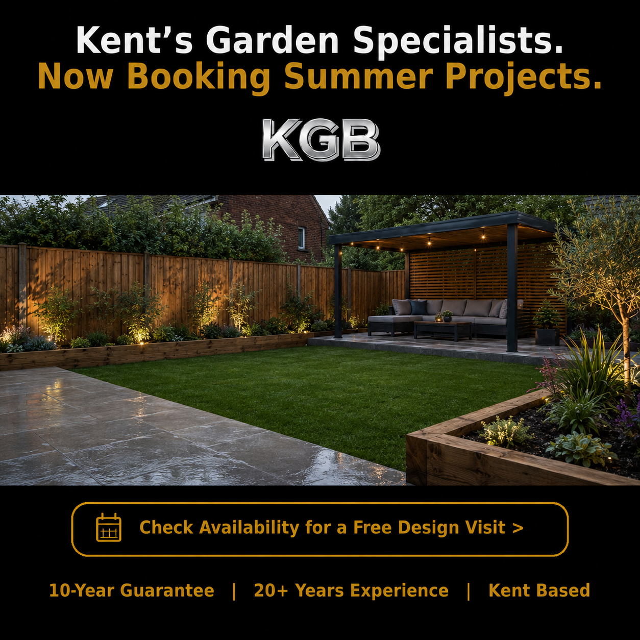 Kent Groundwork & Building Facebook ad: Is Your Garden Letting Your Home Down?