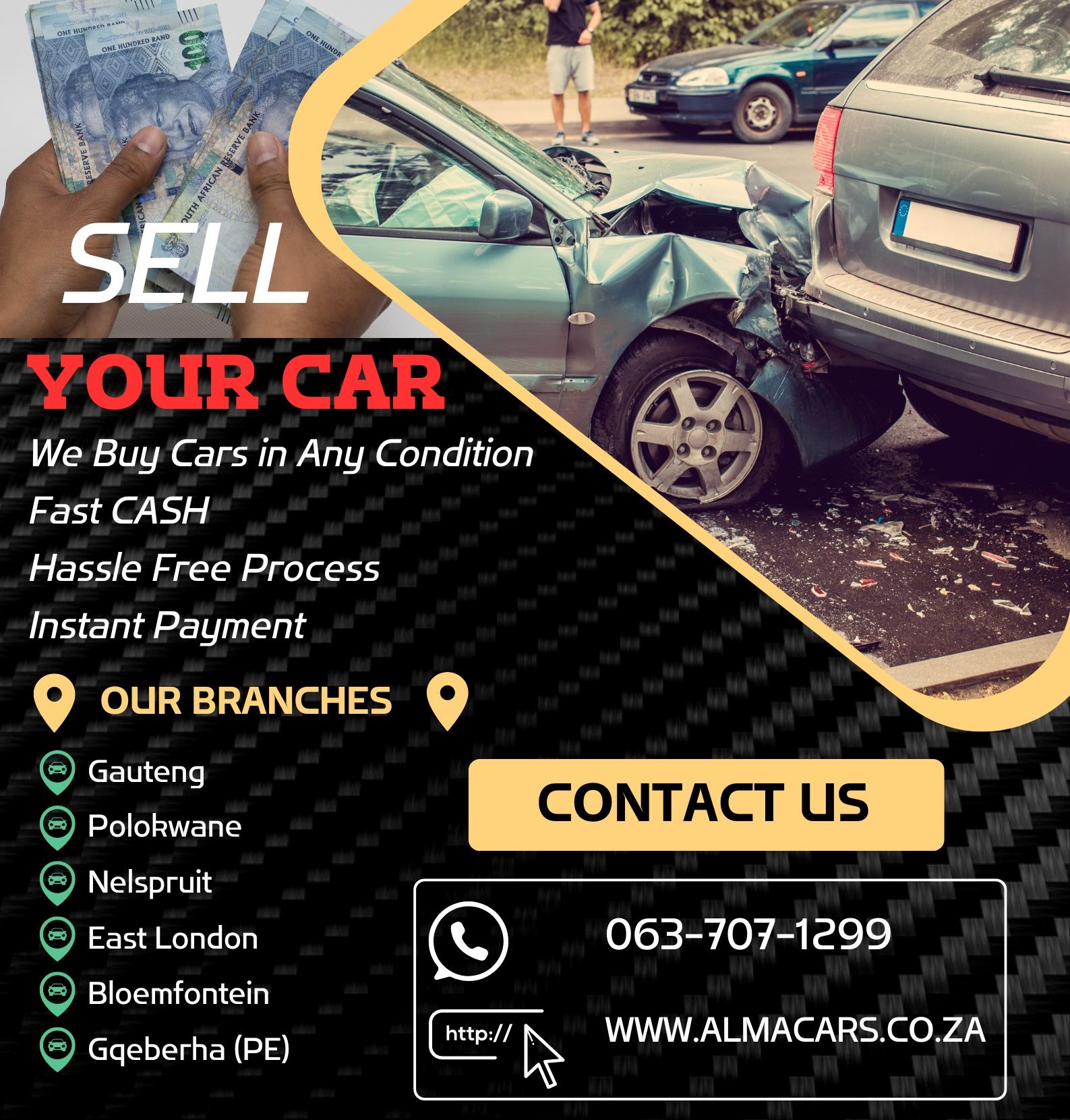 Alma Cars Facebook ad from Nov 29, 2024