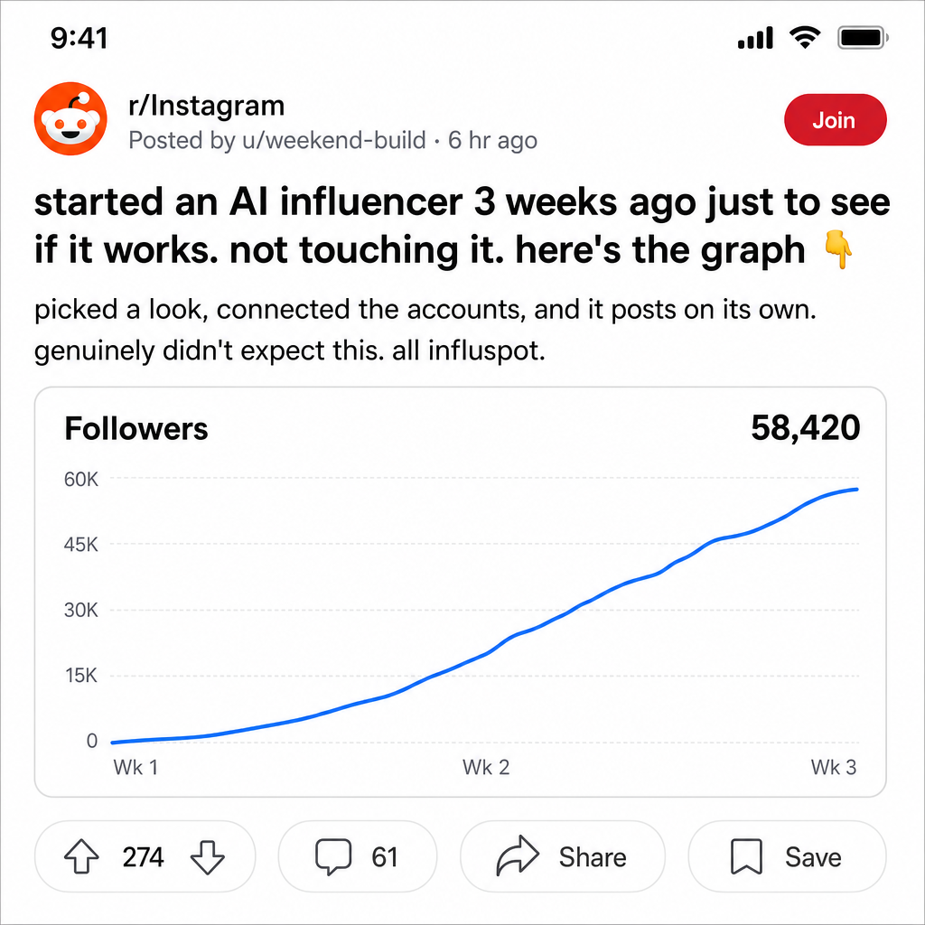 Influspot Facebook ad