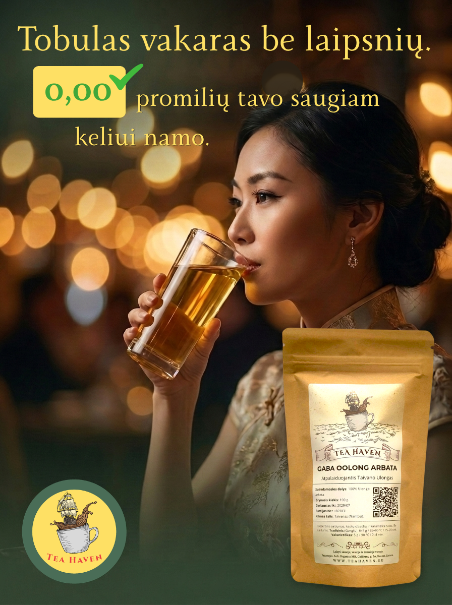 Tea Haven Facebook ad: 0.00 promilių. Vairuok drąsiai.