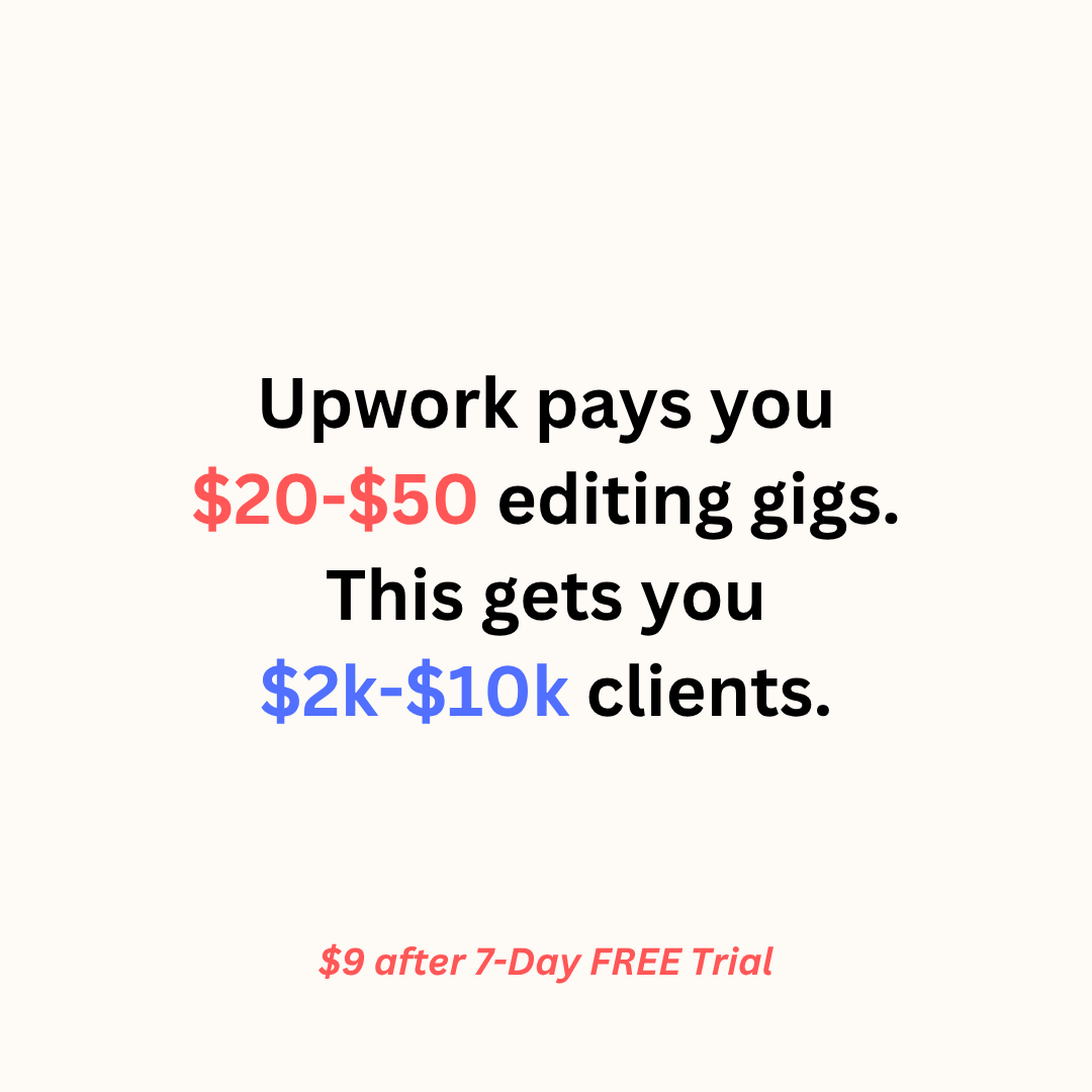 Ben Ewert Facebook ad: Land high-ticket editing clients