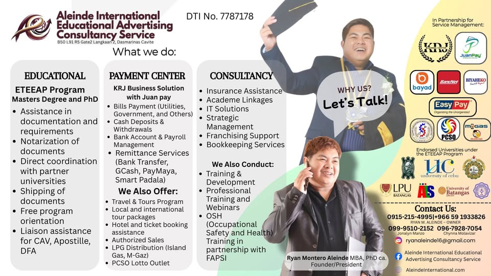 Aleinde International Educational Advertising Consultancy Service Facebook ad: Aleinde International Educational Advertising