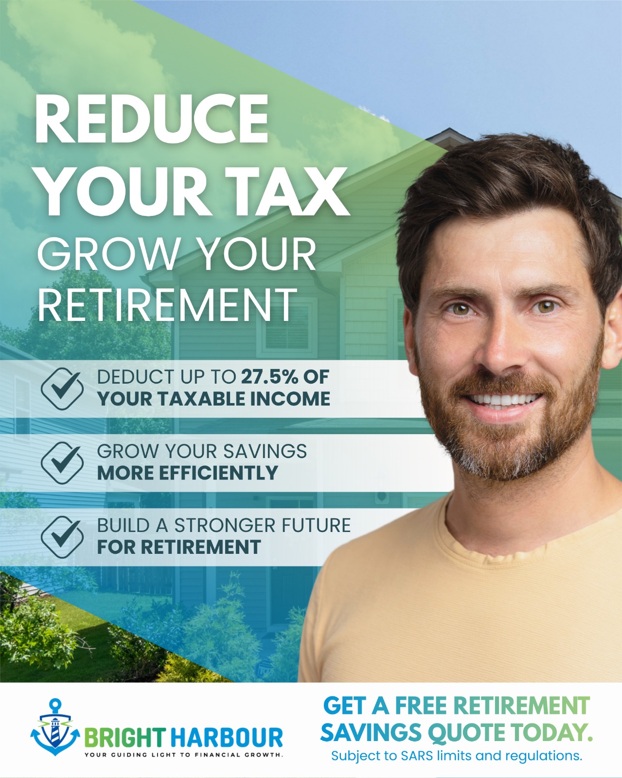 Bright Harbour Facebook ad: Redirect Your Tax Into Your Future