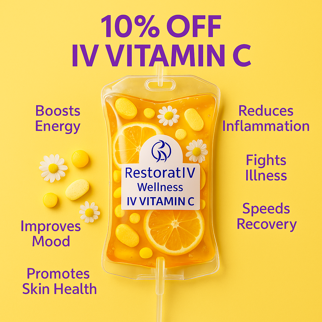 Restorativ Wellness Facebook ad: 10% OFF IV Vitamin C Today!