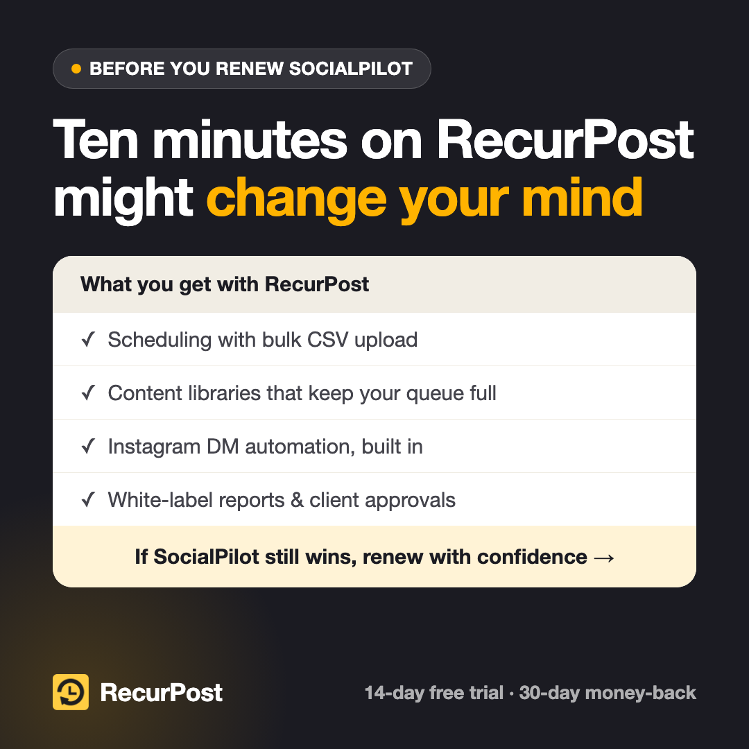 RecurPost Facebook ad