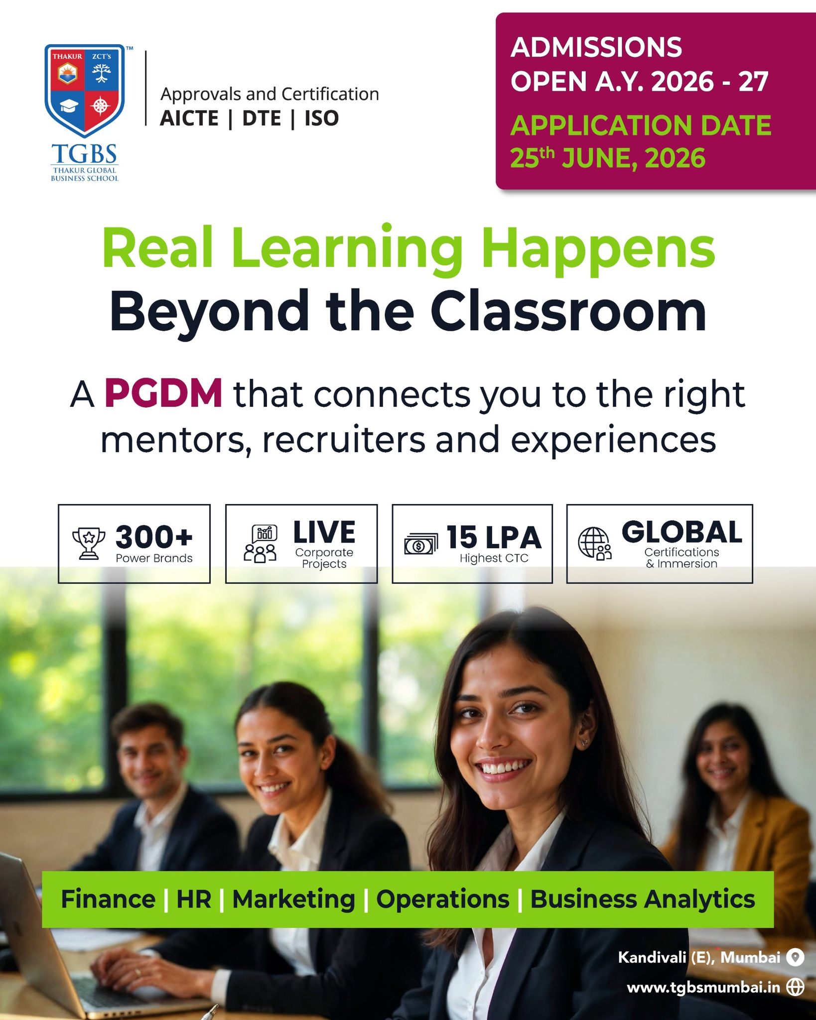 Thakur Global Business School Facebook ad