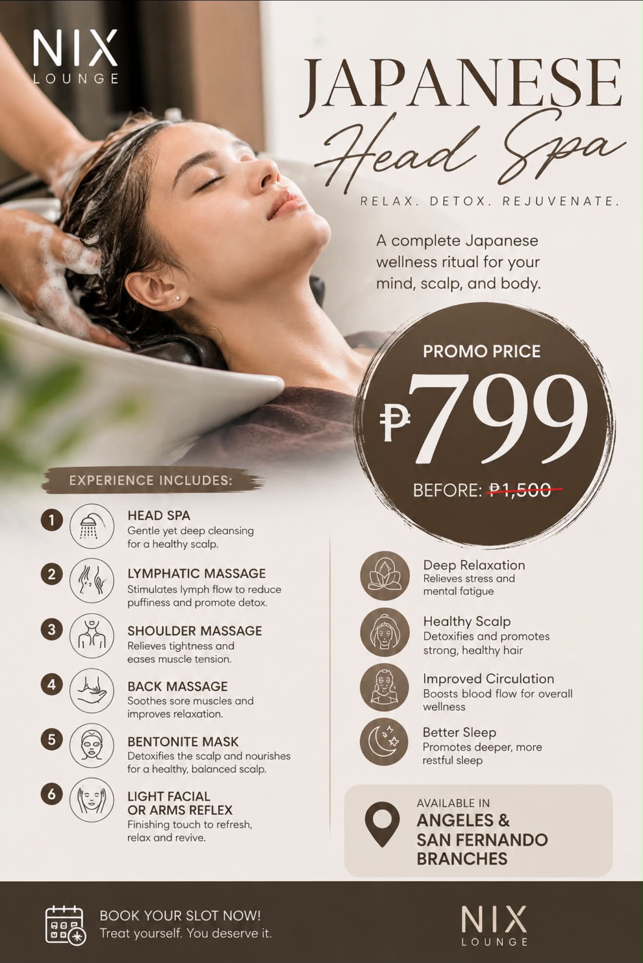 Nix Lounge - Angeles & San Fernando Facebook ad: From ₱1,500, now only ₱799!