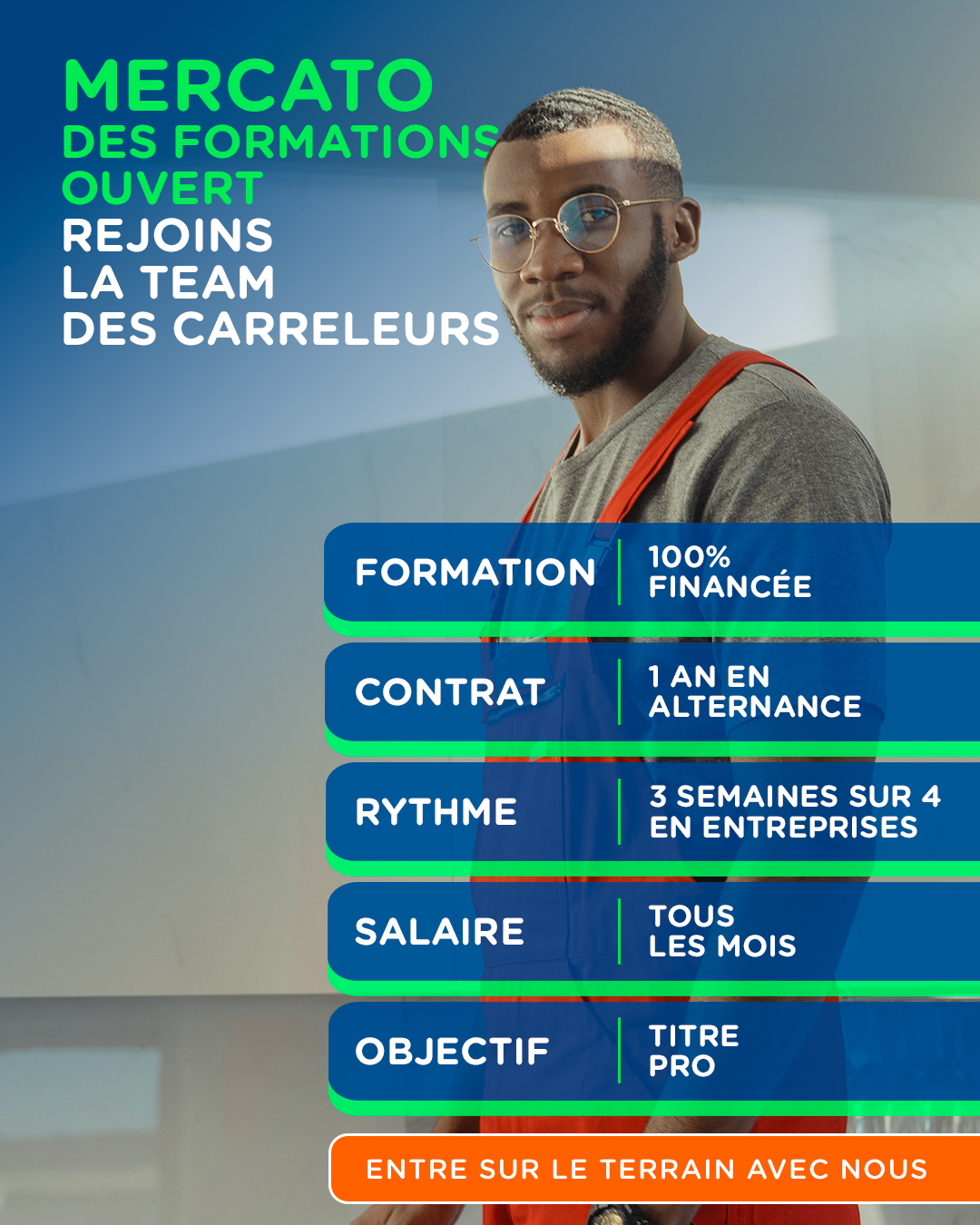 Les Écoles de la Construction Durable Facebook ad: Trouve le CFA prés de chez toi