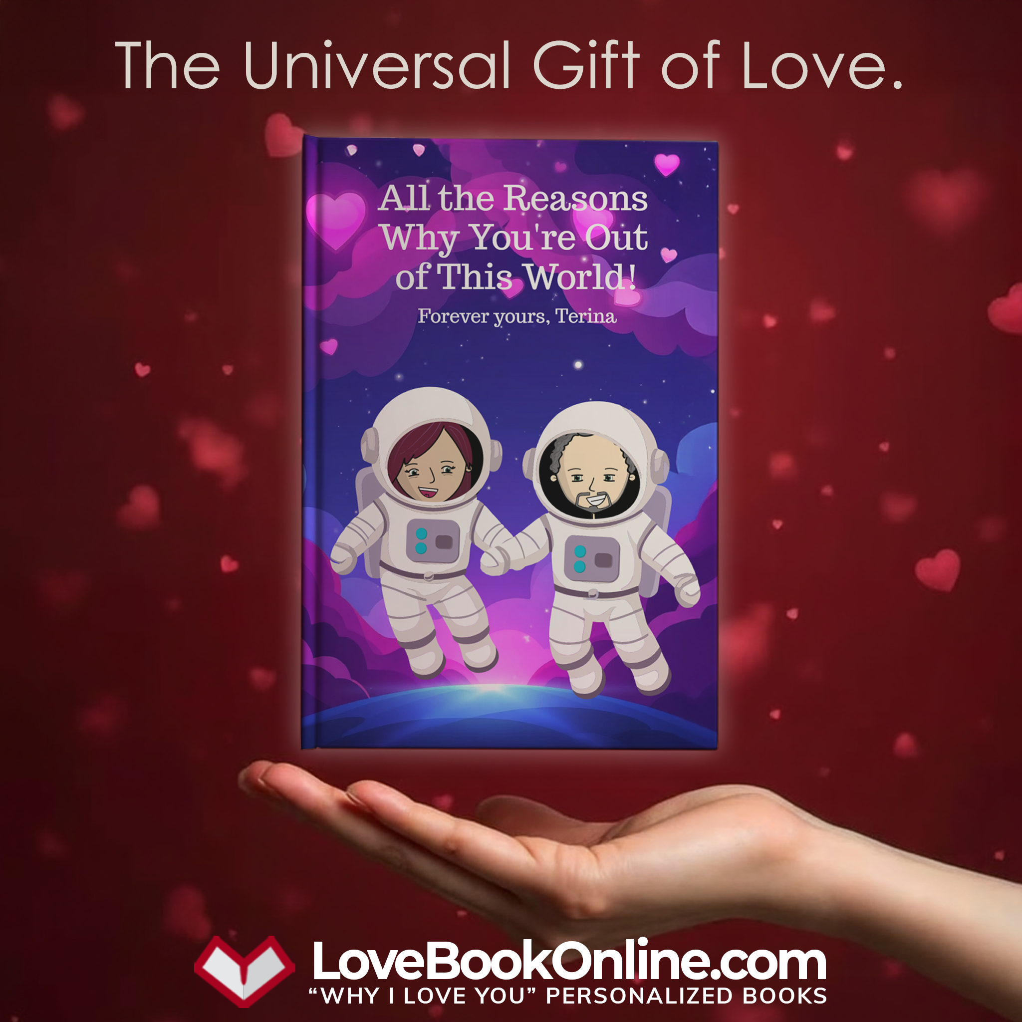 LoveBook Facebook ad