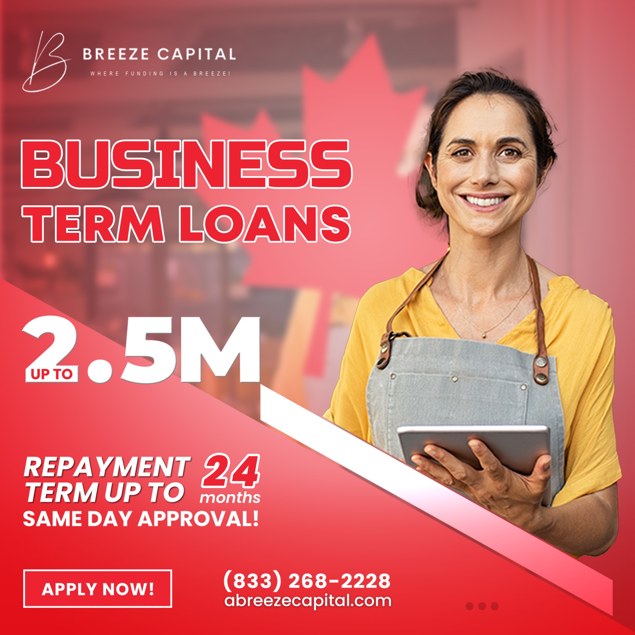 Breeze Capital Facebook ad from Dec 25, 2025