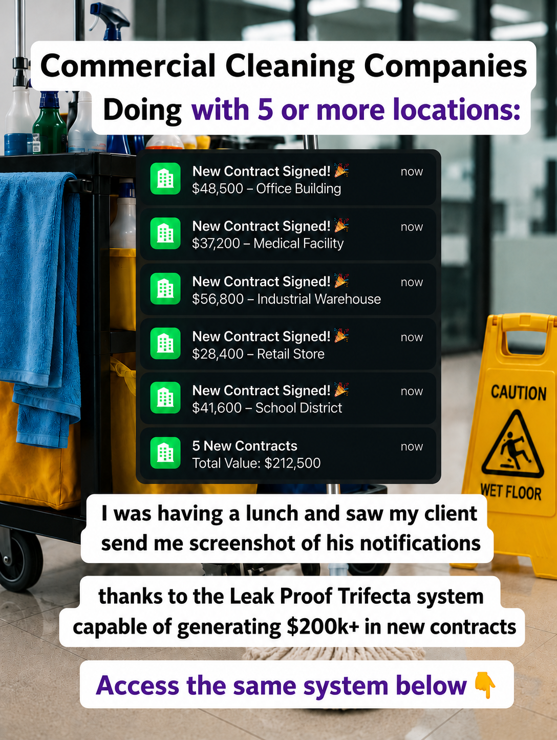 Search Bookings Now Facebook ad: The System Commercial Cleaners Are Using to Sign $50K in…