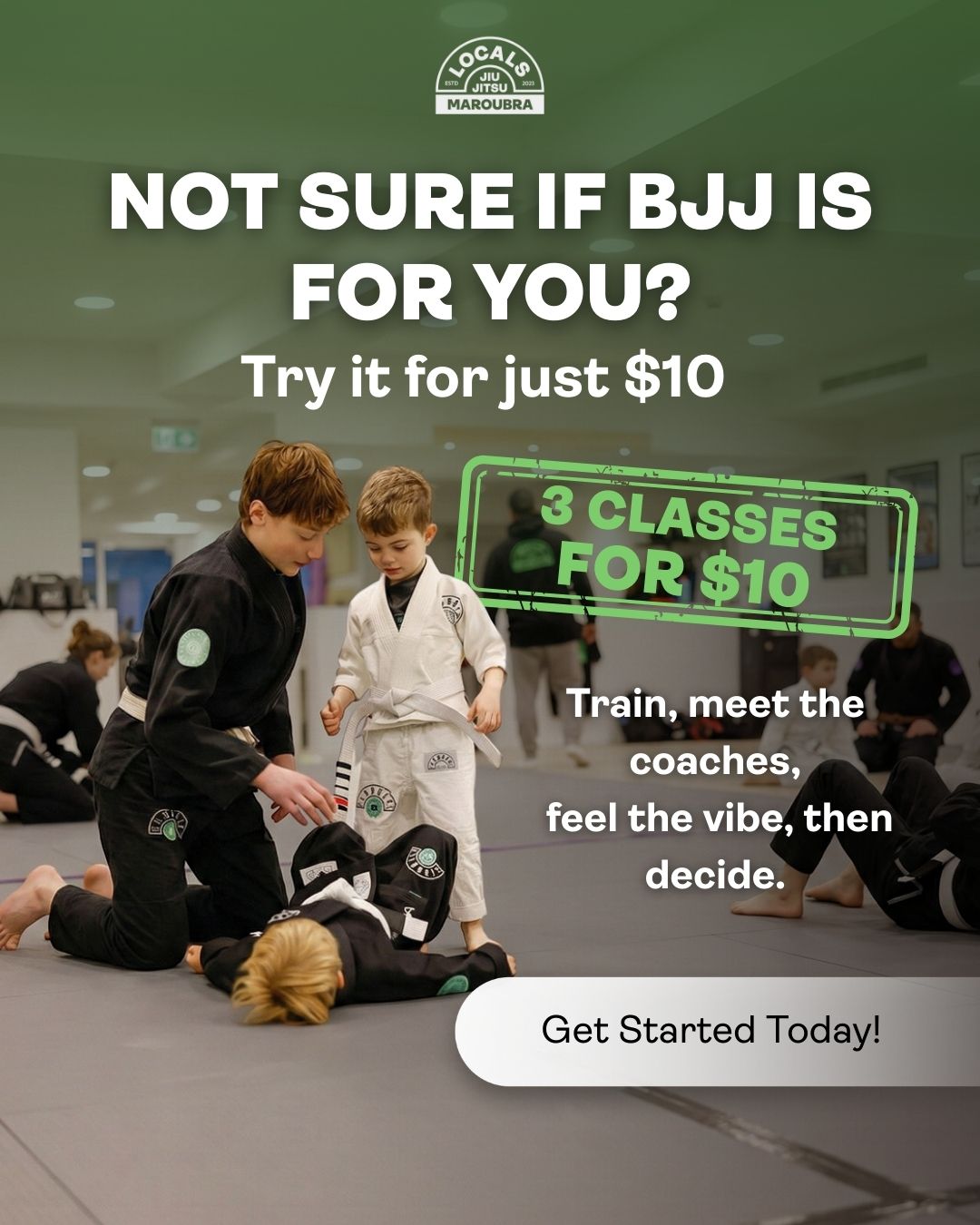 Locals Jiujitsu Maroubra Facebook ad: Get Started For Only $10!