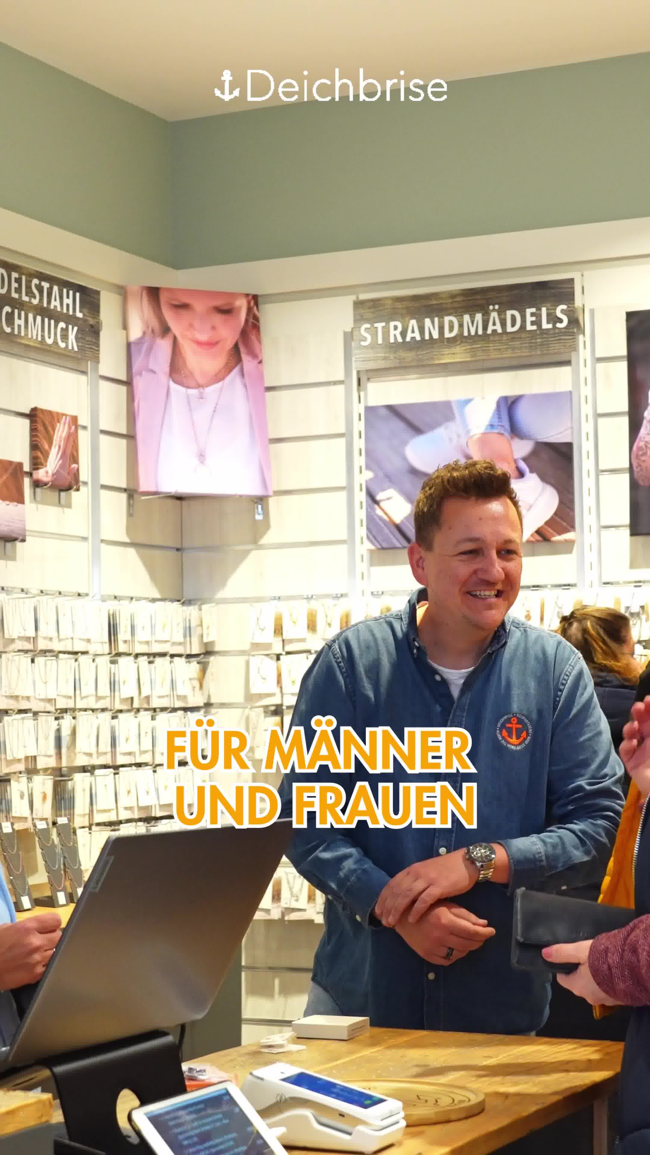 Deichbrise Facebook ad: Deichbrise-Store in der Fußgängerzone in Norden