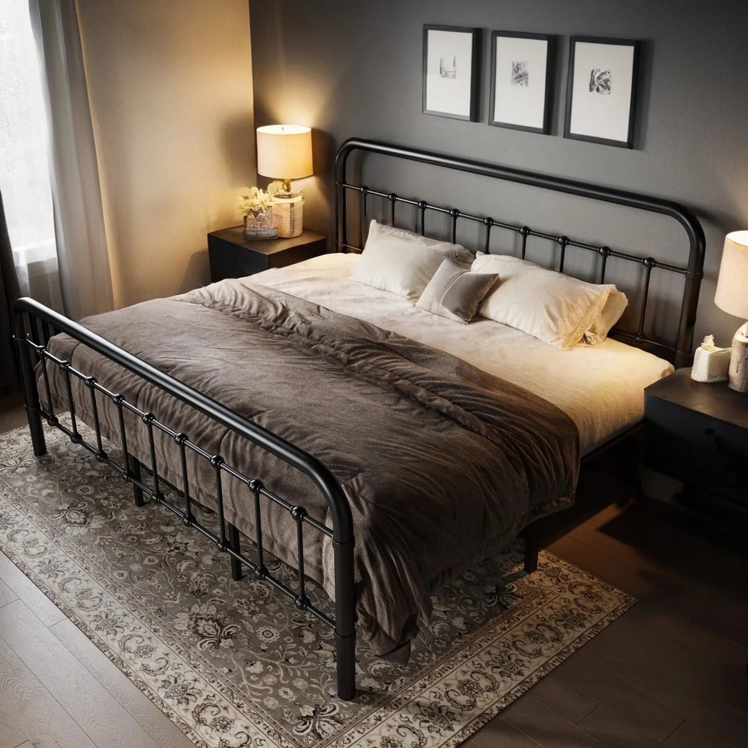 Ohwill Facebook ad: Victorian Vintage Metal Platform Bed Frame Get great…