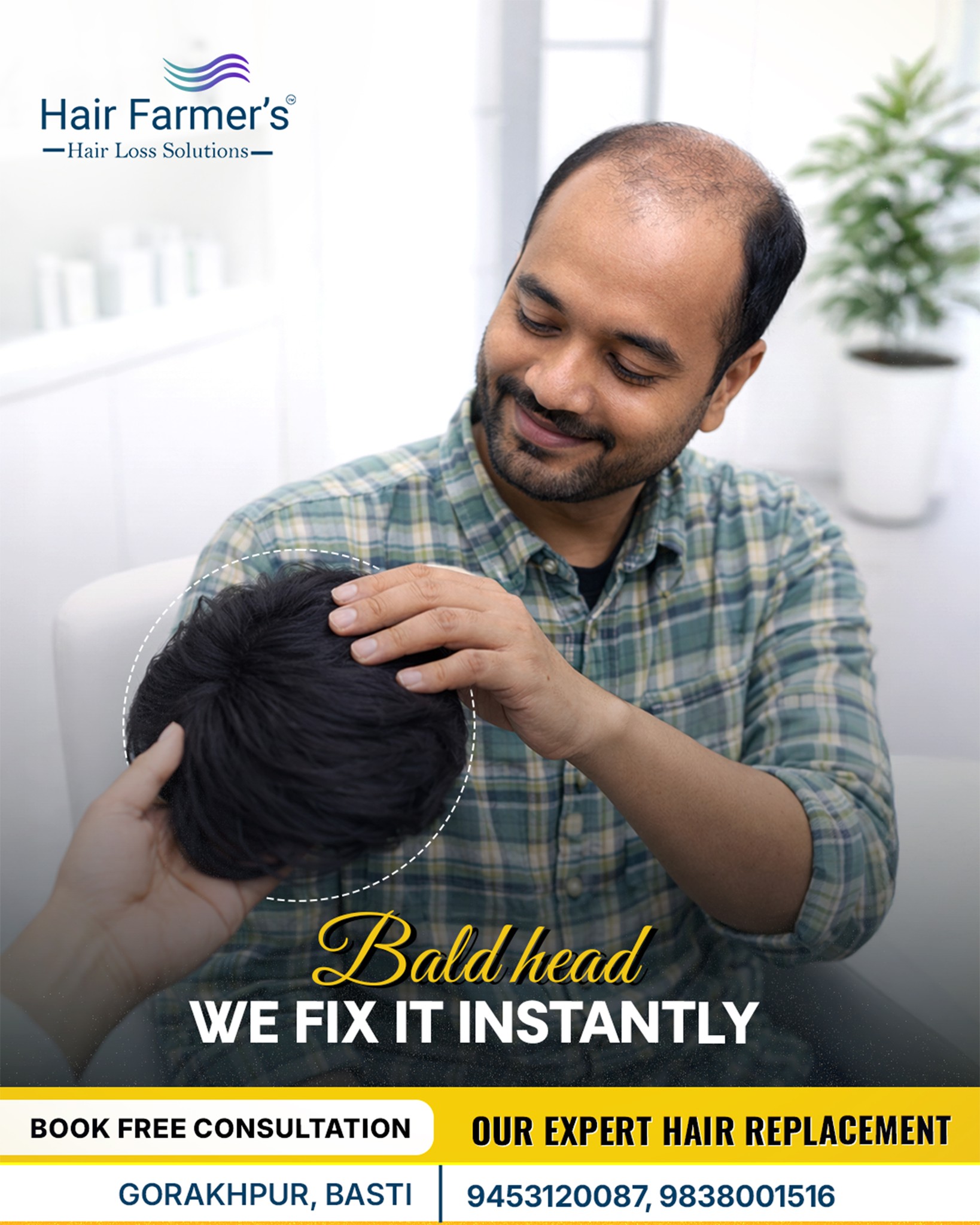 Hair Farmer's Facebook ad: Gorakhpur say goodbye to hair loss worries and…