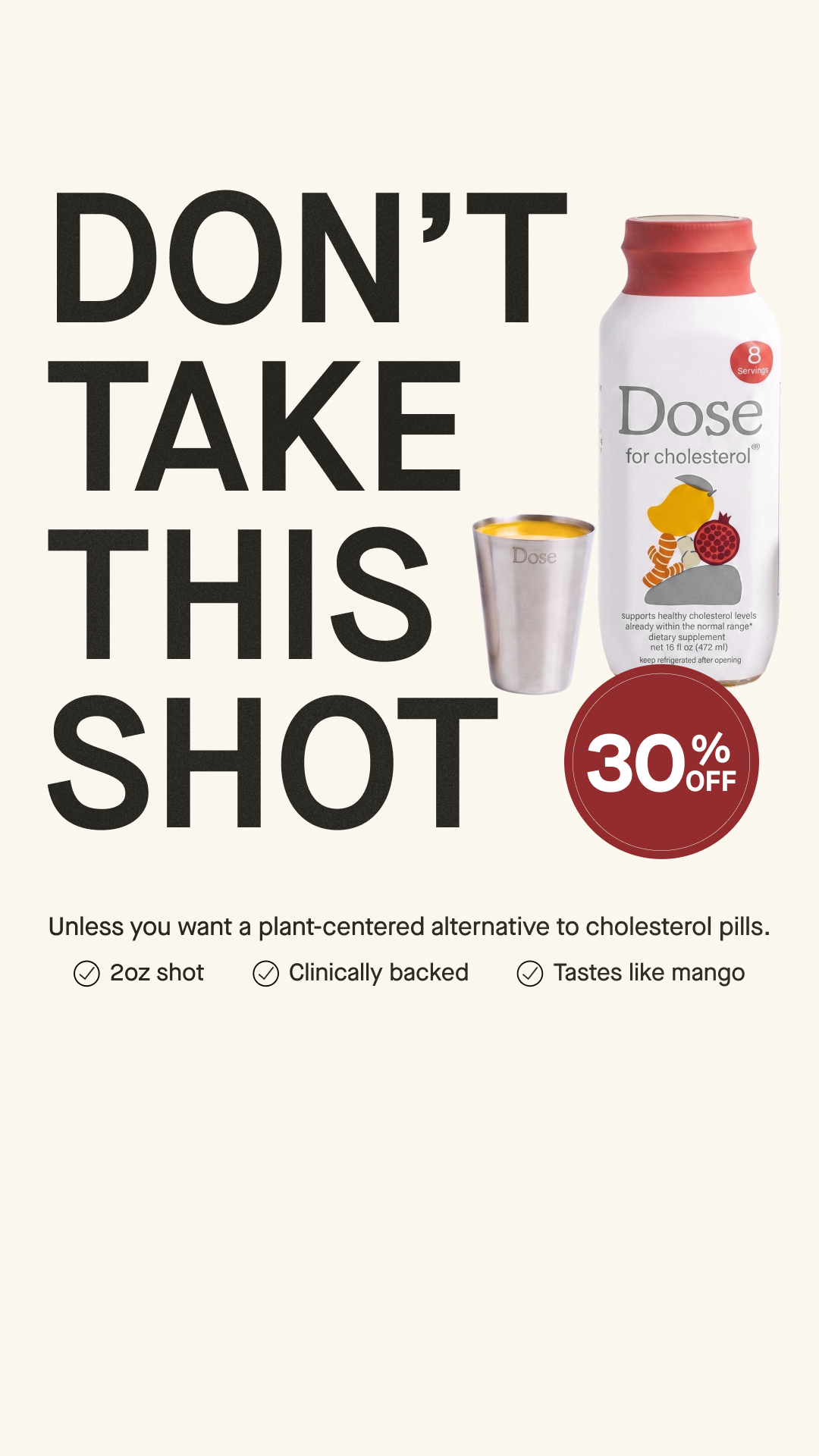 Dose for Cholesterol Facebook ad