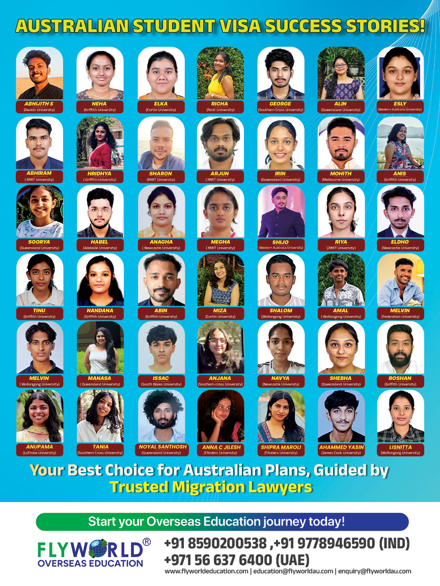 Flyworld Overseas Education Facebook ad: Get started with a FREE profile and financial assessment…